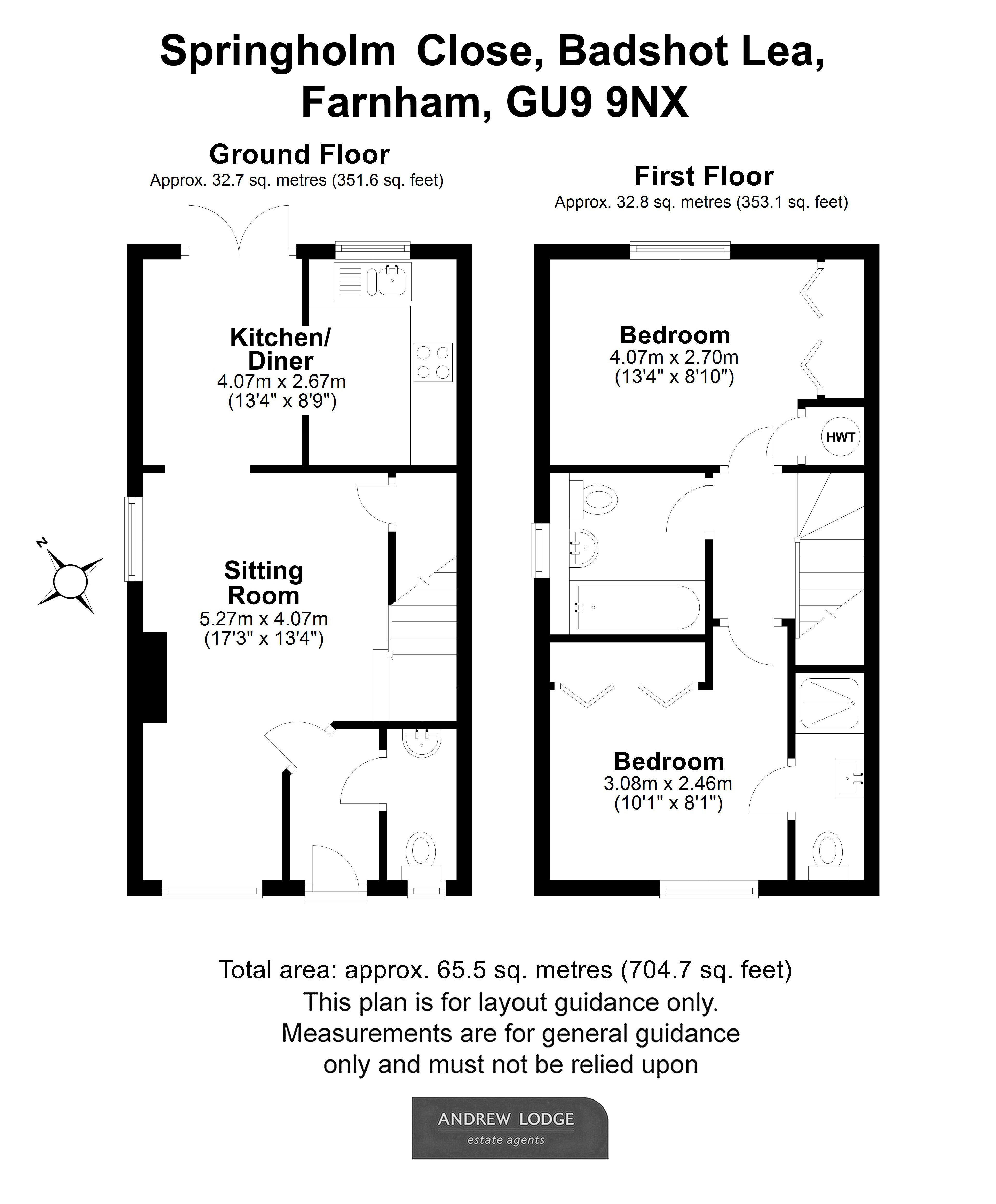 Floorplan for Badshot Lea, Farnham, Surrey