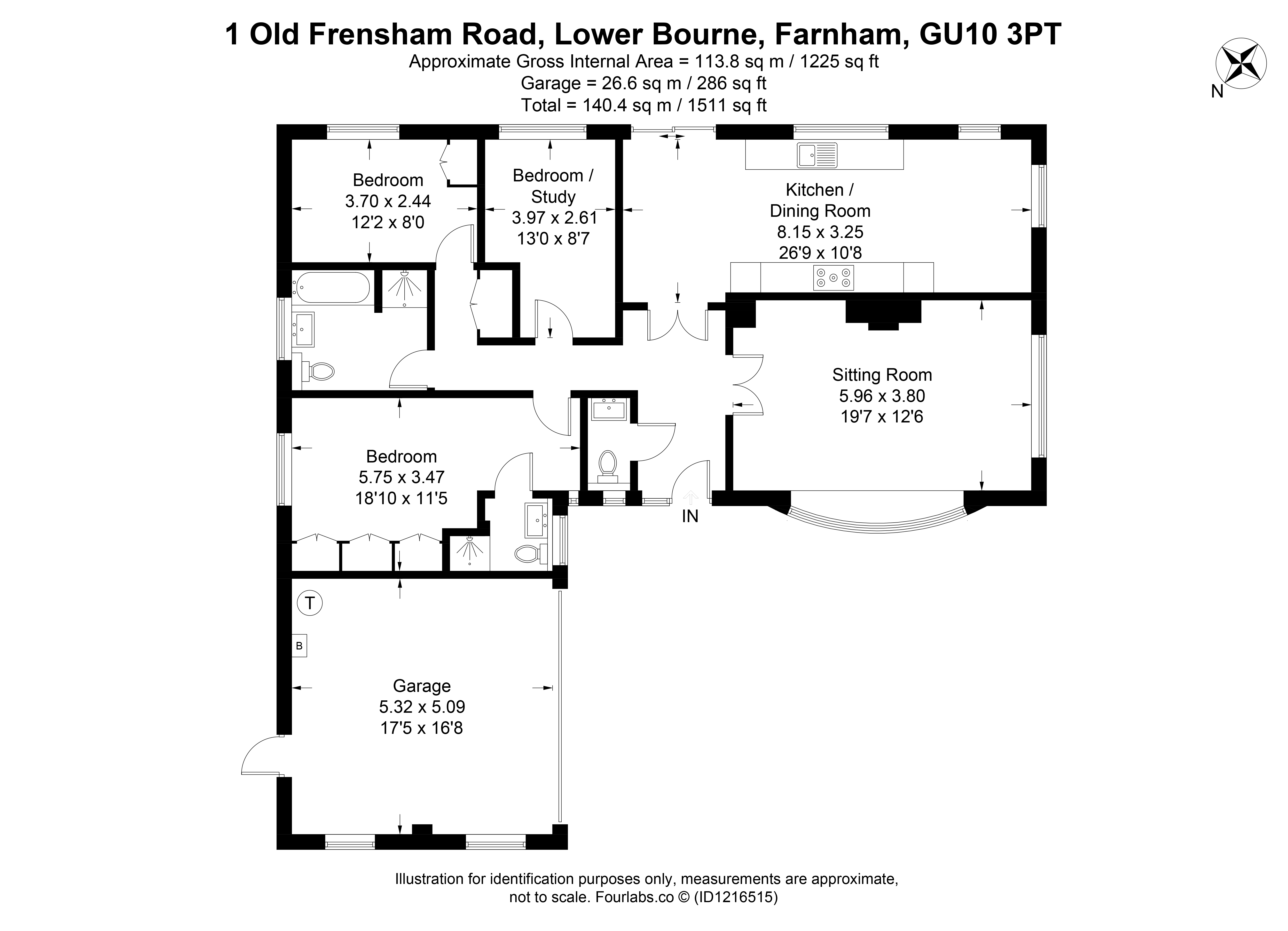 Floorplan for Lower Bourne, Farnham, Surrey