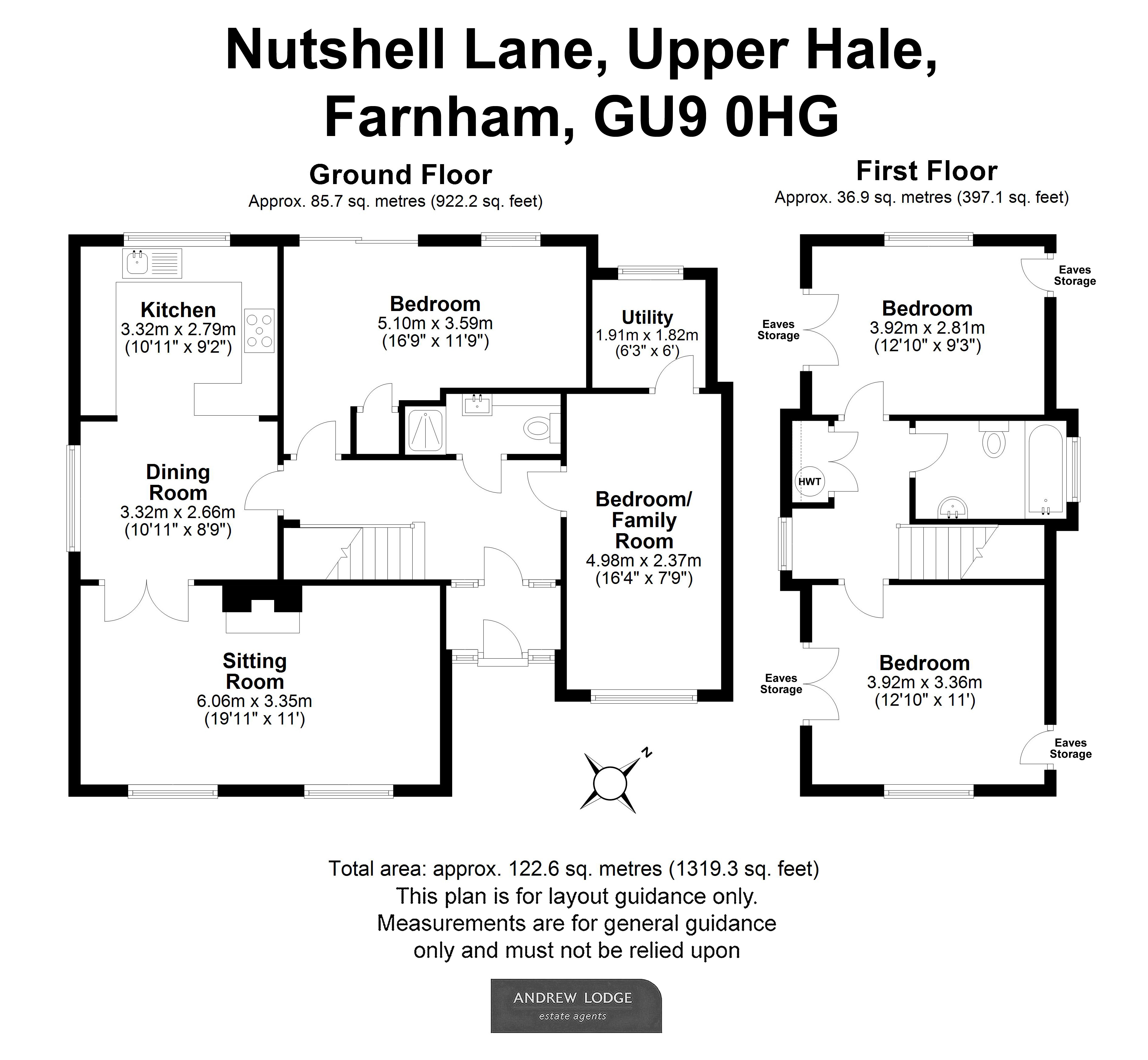 Floorplan for Upper Hale, Farnham, Surrey