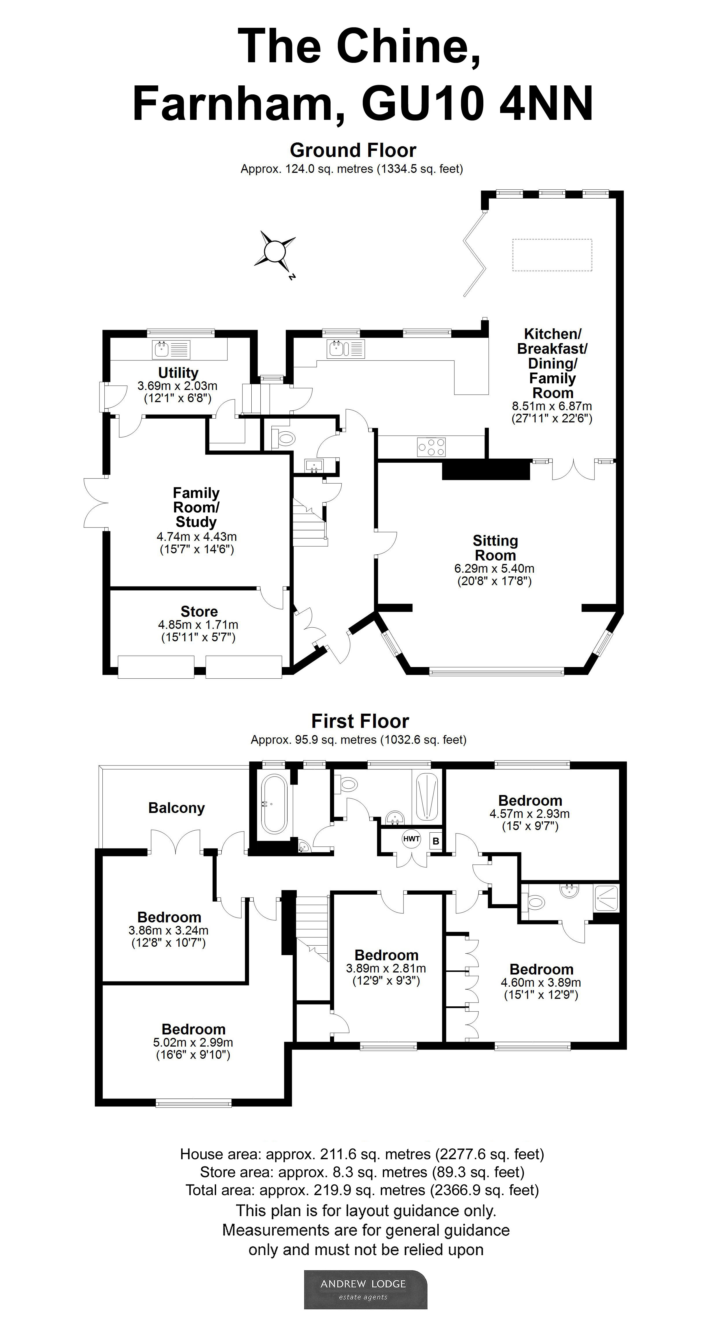 Floorplan for The Chine, Farnham, Surrey
