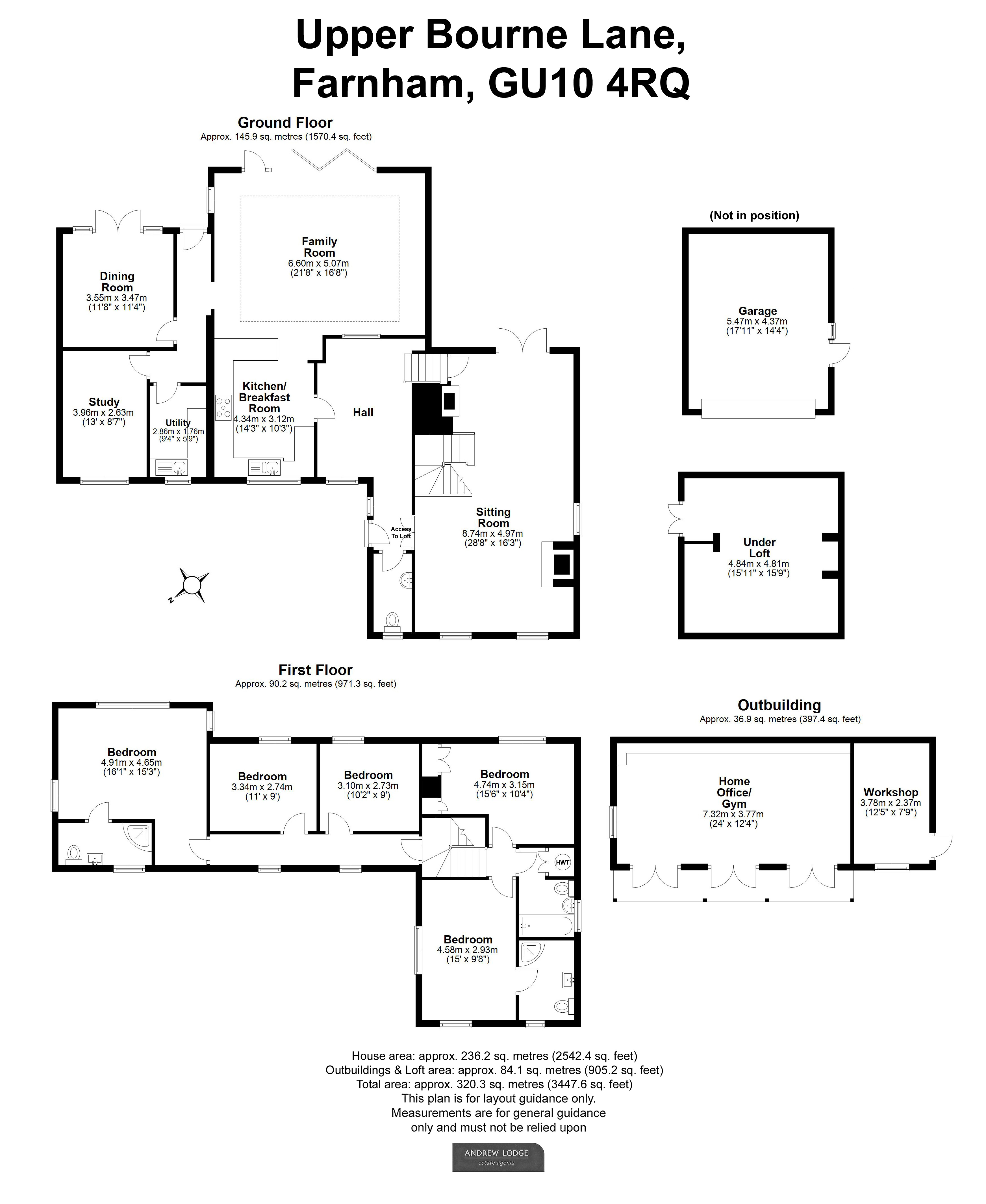 Floorplan for Upper Bourne Lane, Farnham, Surrey