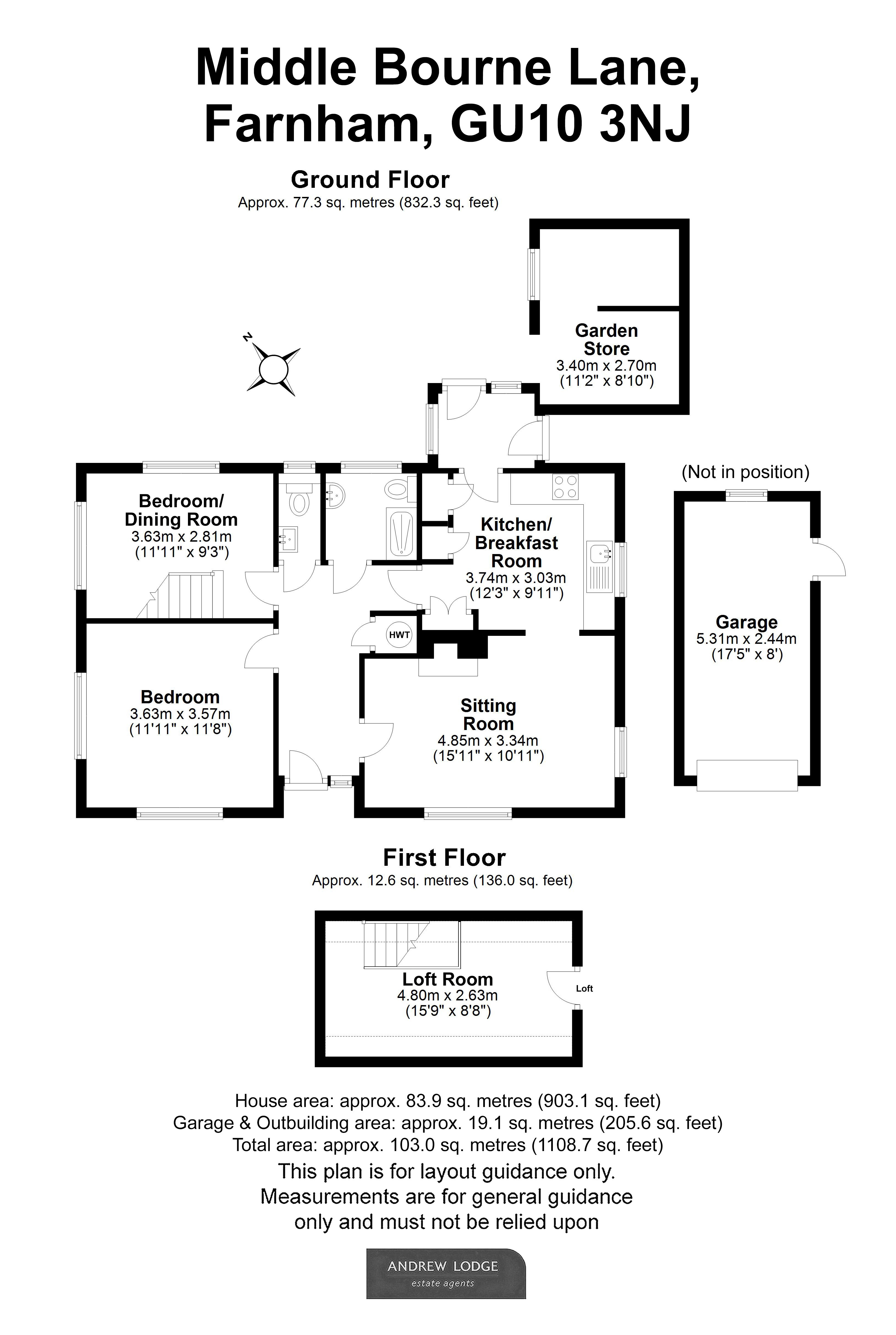 Floorplan for Lower Bourne, Farnham, Surrey