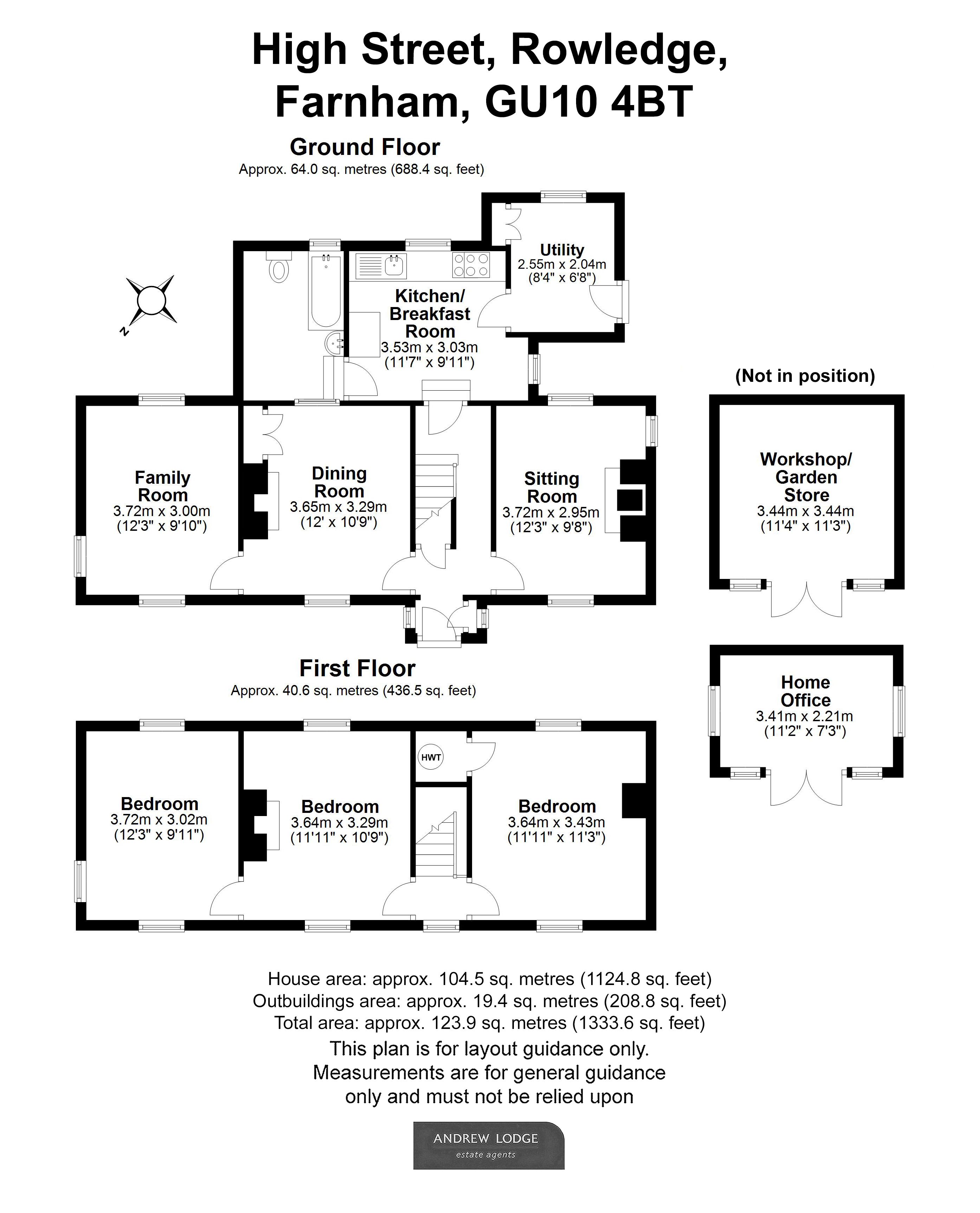 Floorplan for Rowledge, Farnham, Surrey