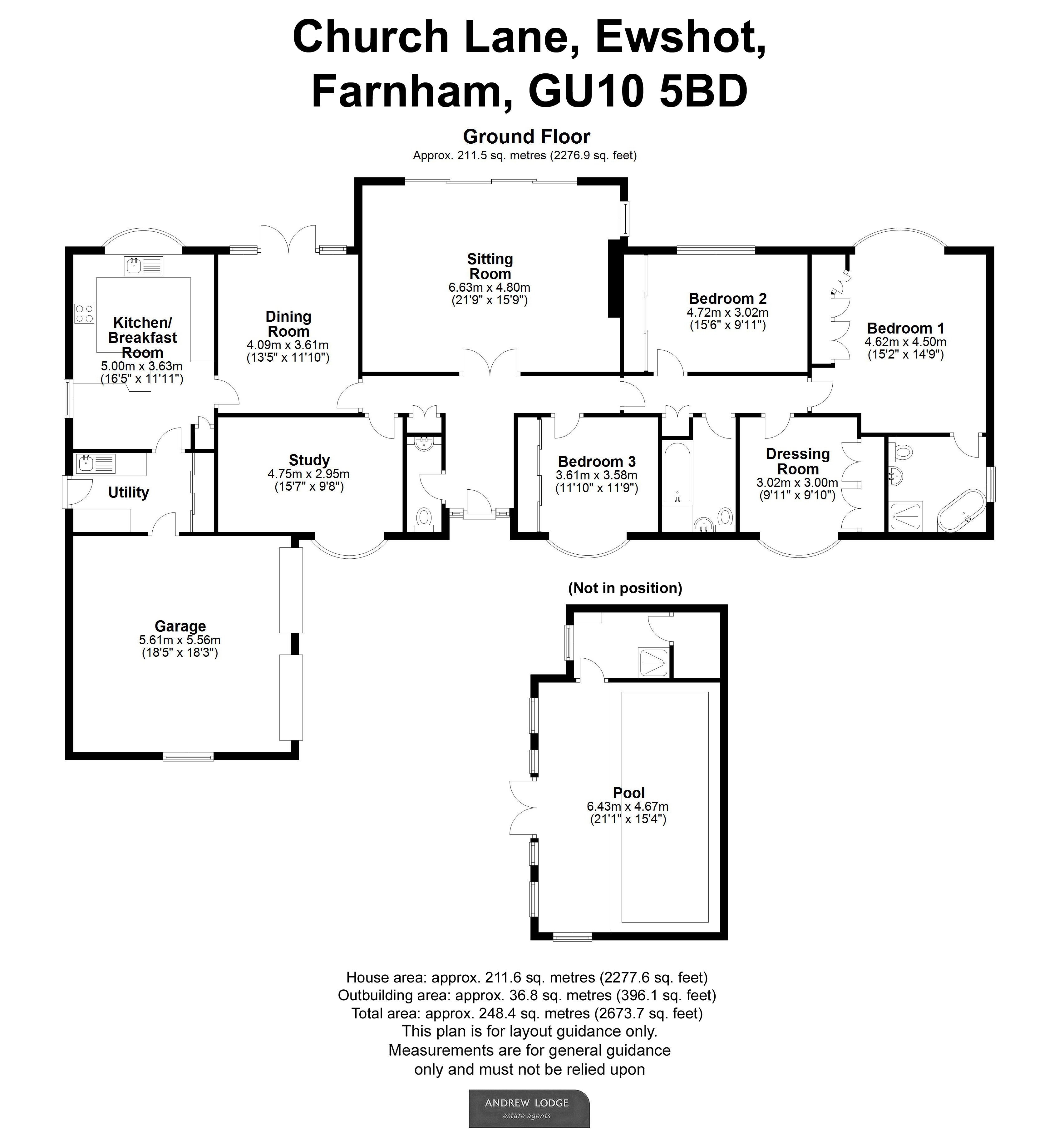 Floorplan for Ewshot, Farnham, Surrey