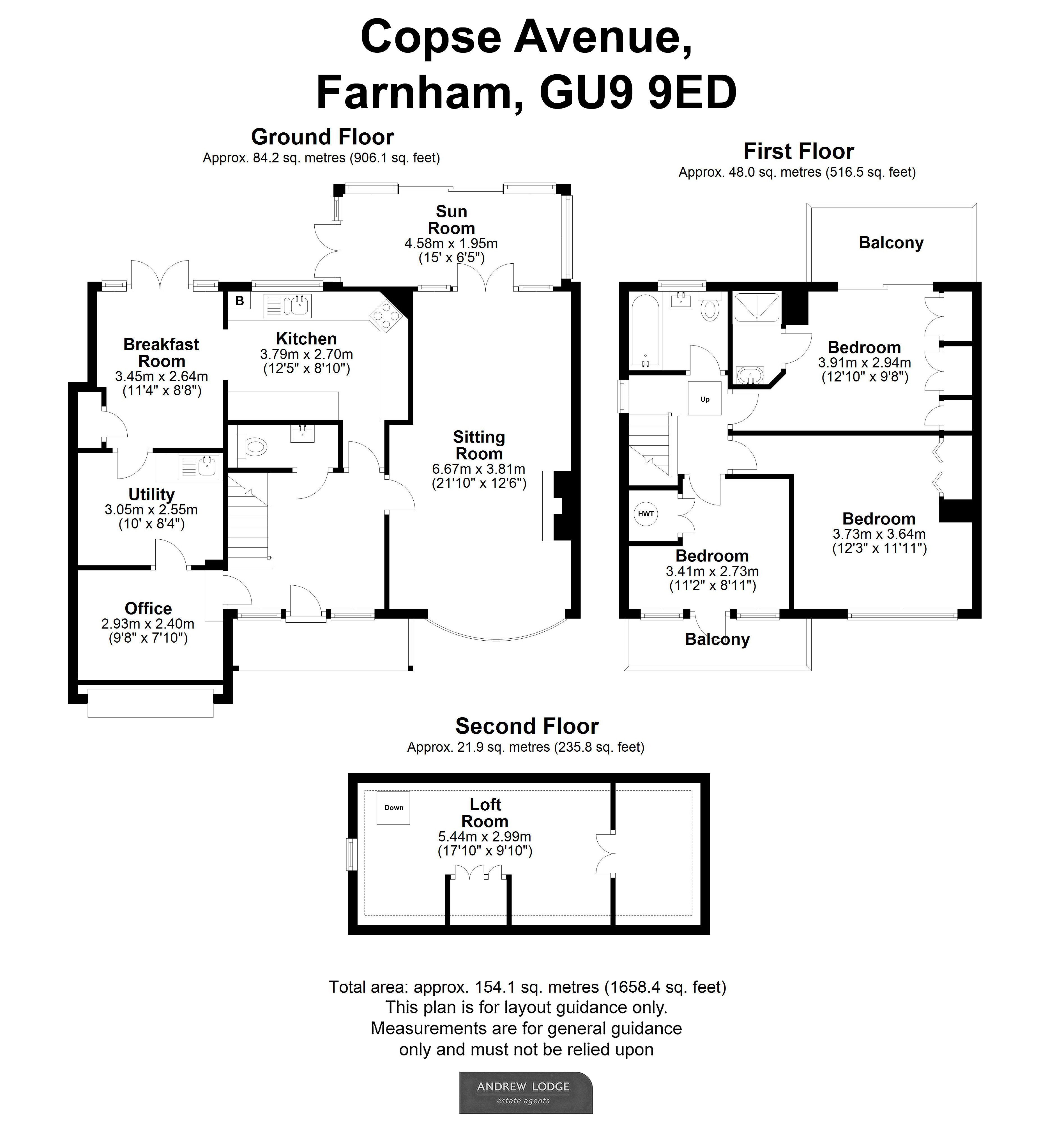 Floorplan for Farnham, Surrey