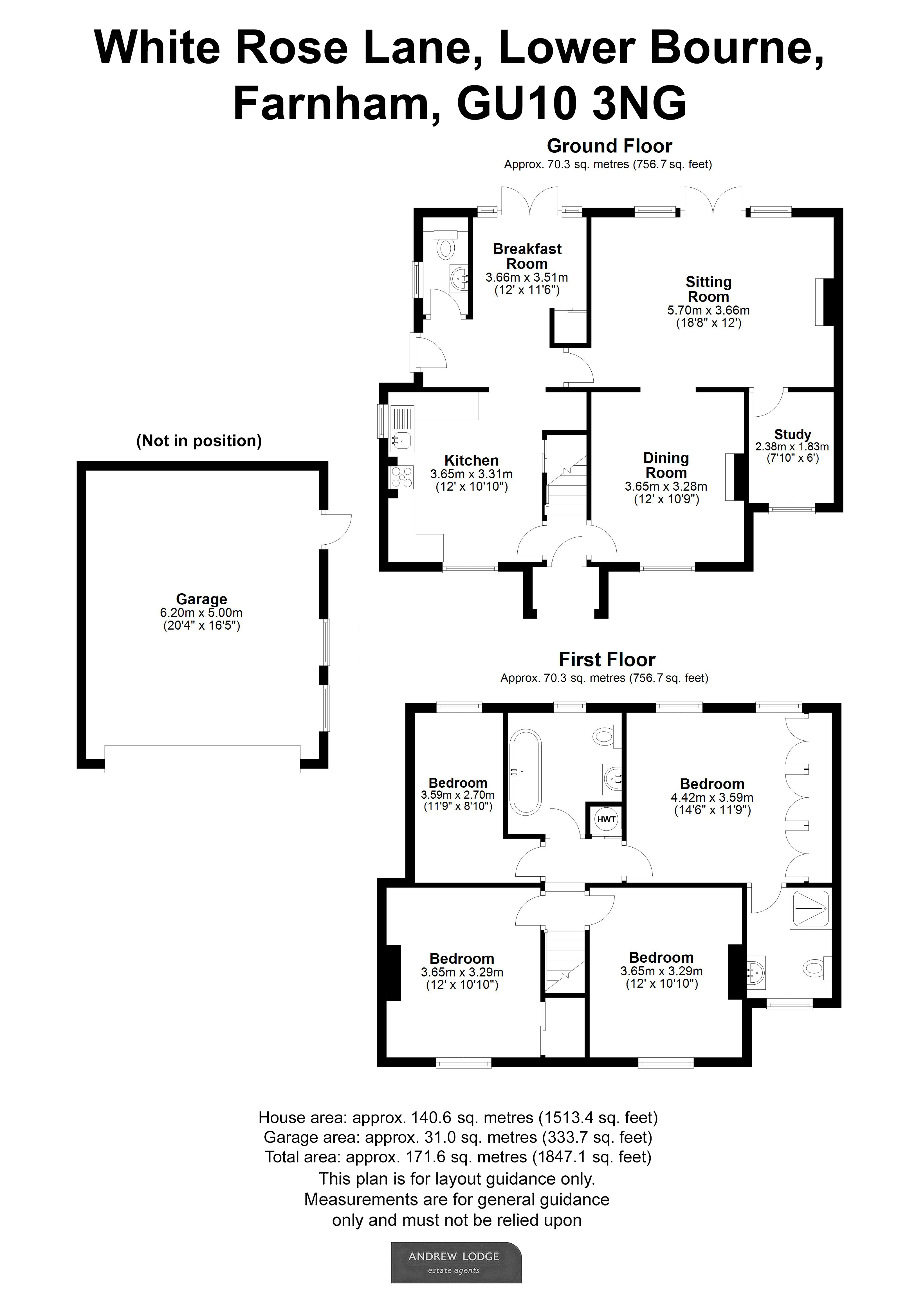 Floorplan for Lower Bourne, Farnham, Surrey
