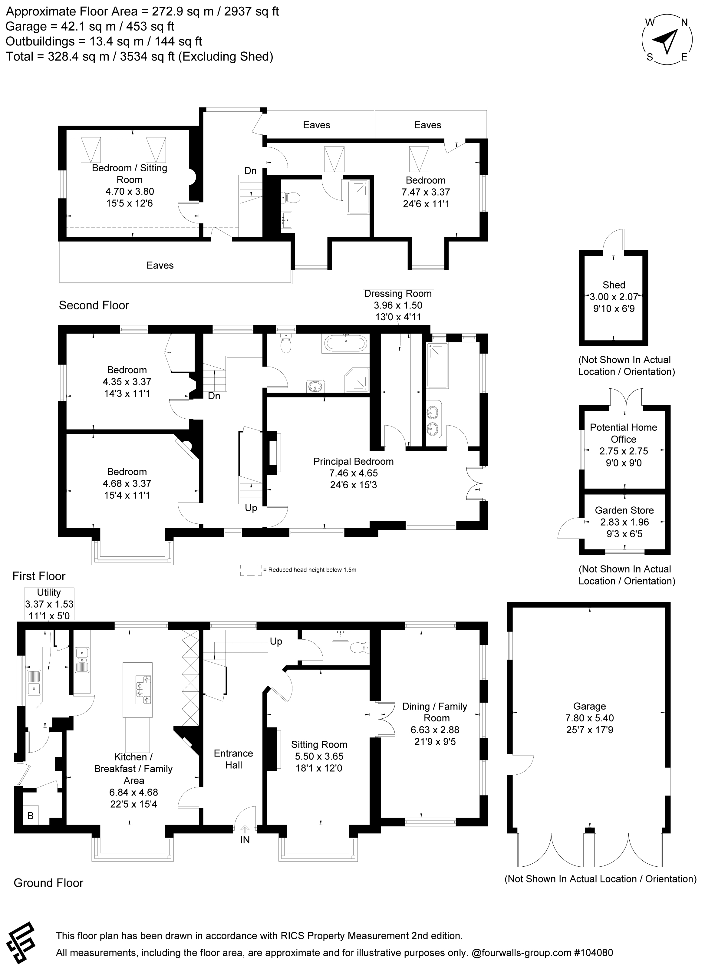 Floorplan for Lower Bourne, Farnham, Surrey