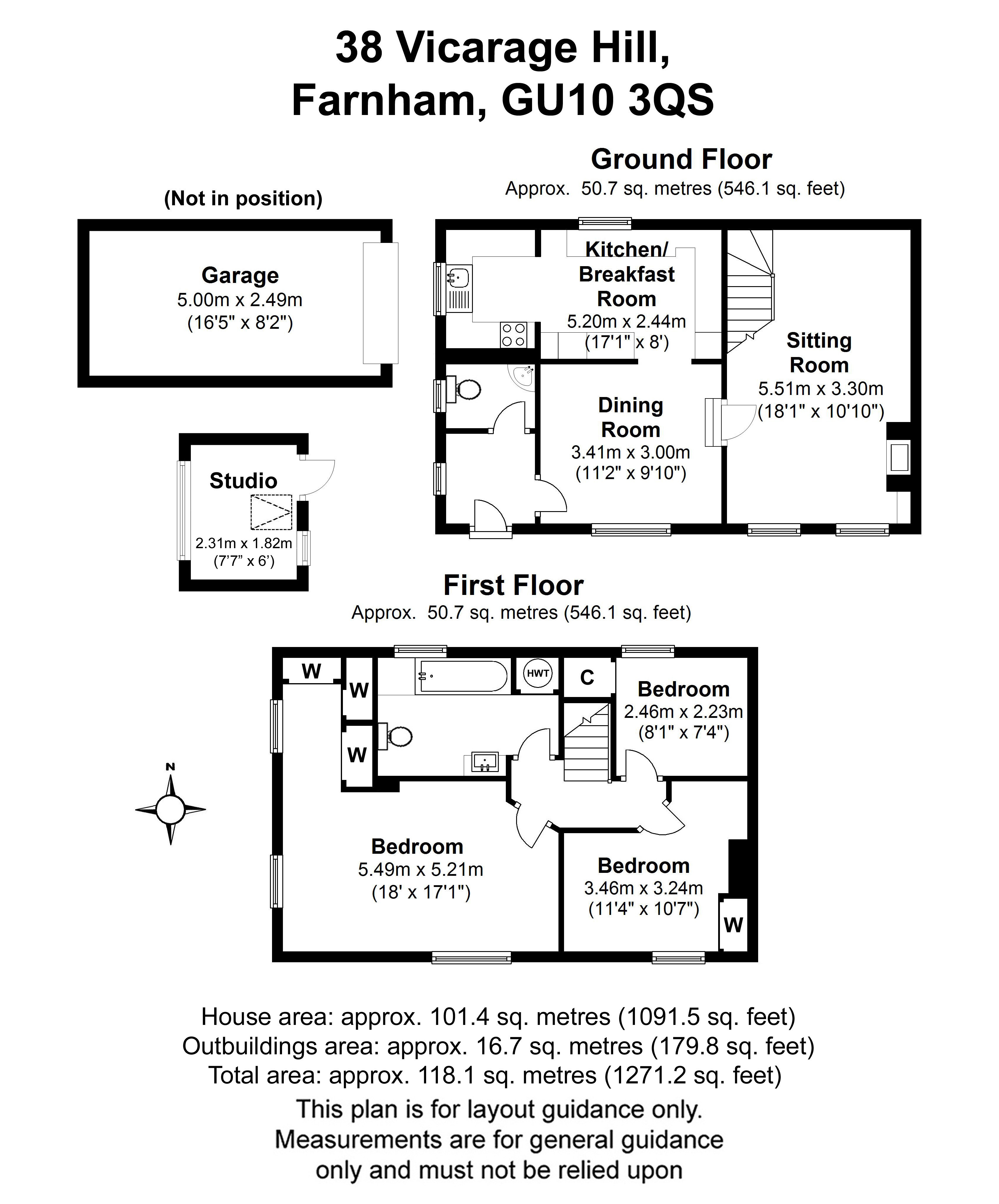 Floorplan for Lower Bourne, Farnham, Surrey