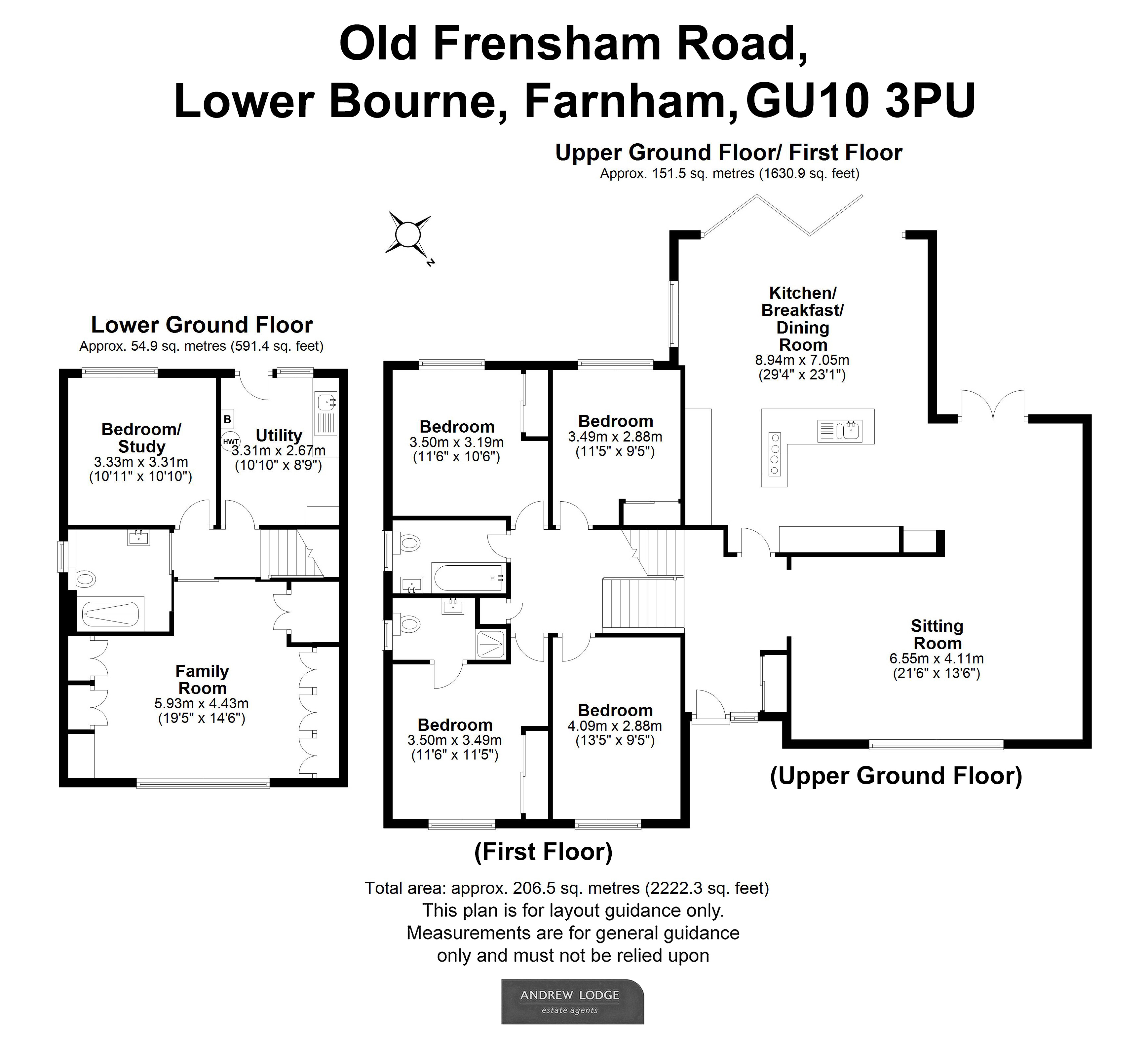 Floorplan for Lower Bourne, Farnham, Surrey