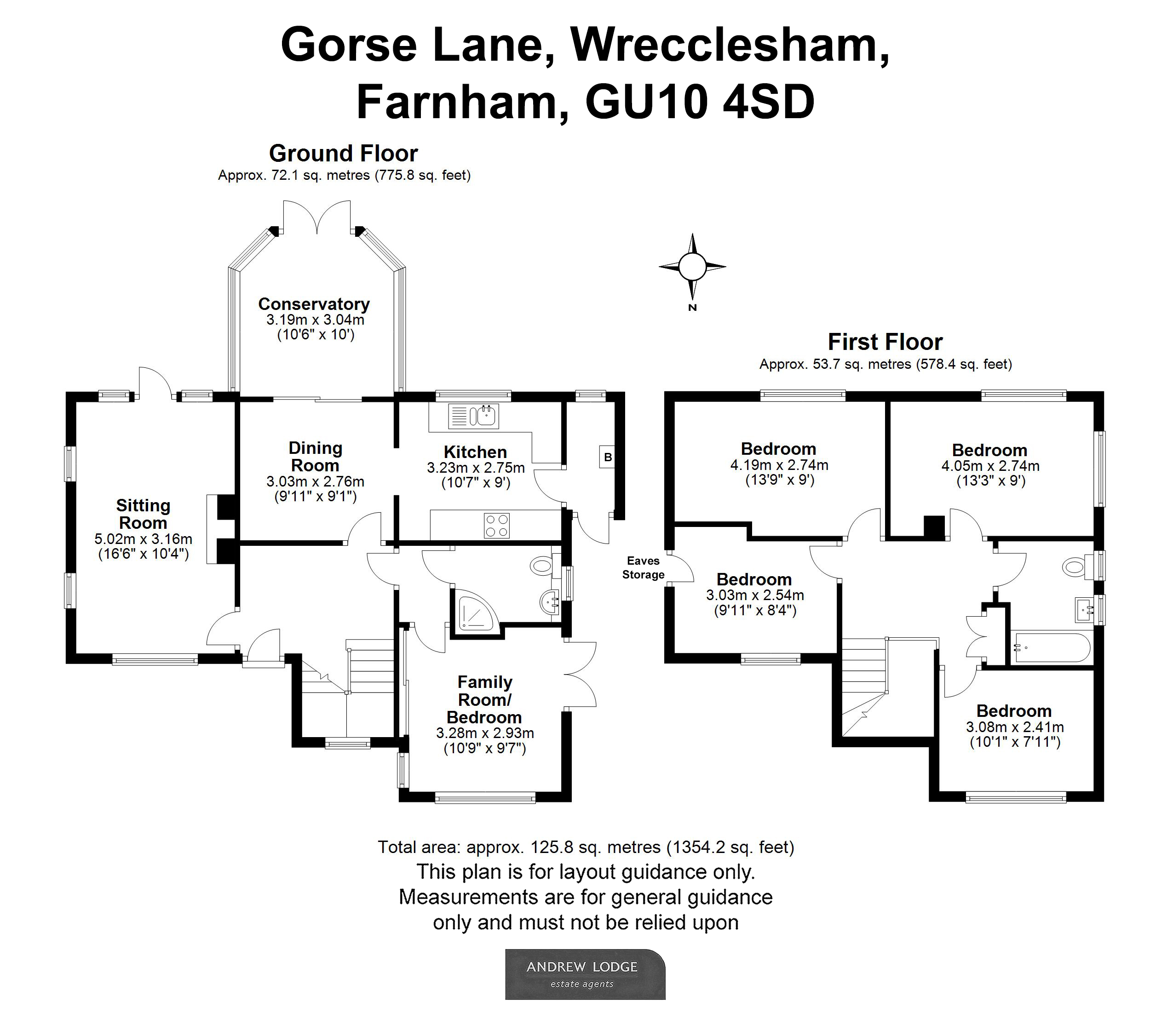 Floorplan for Gorse Lane, Farnham, Surrey