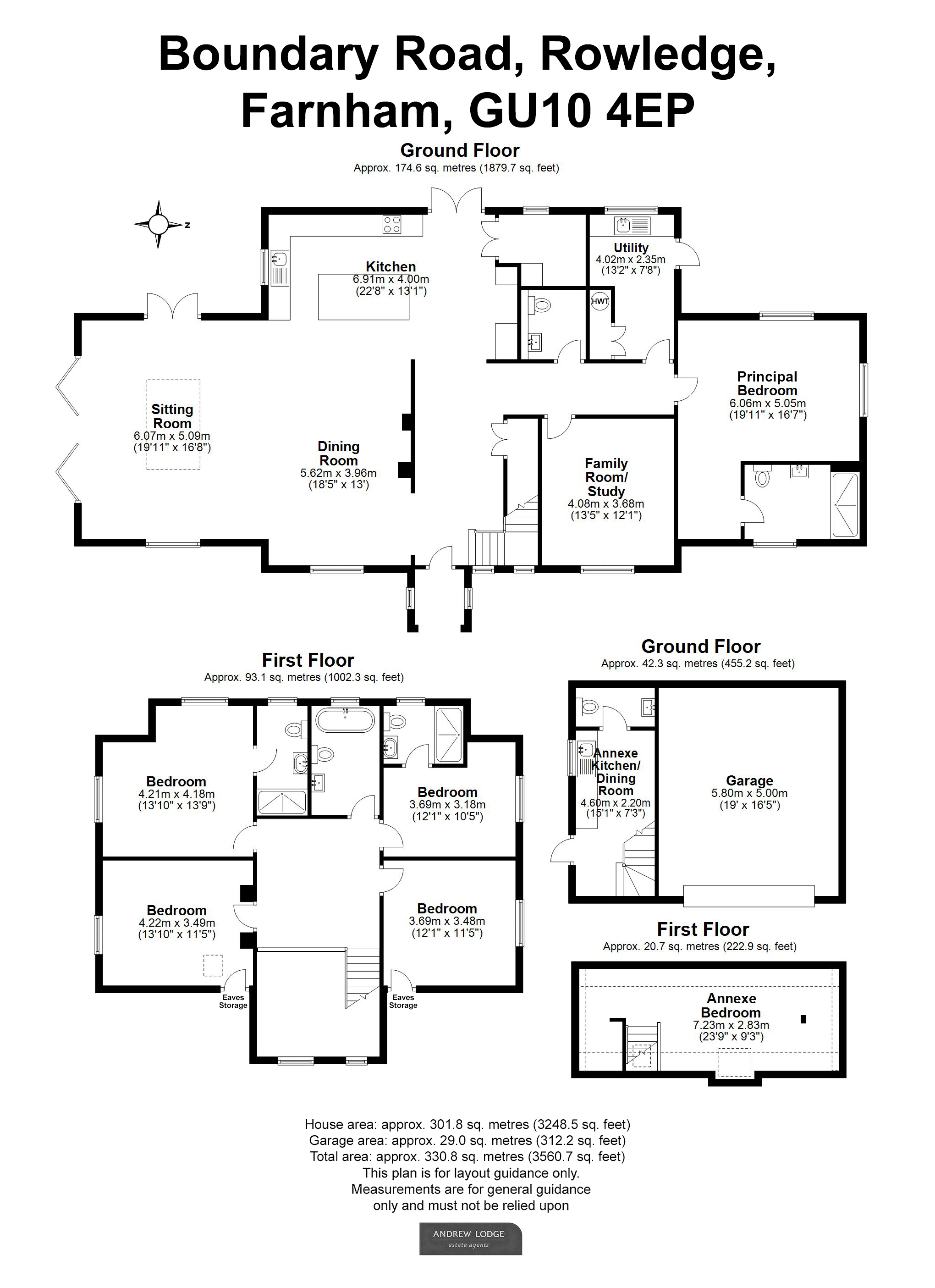 Floorplan for Rowledge, Farnham, Surrey