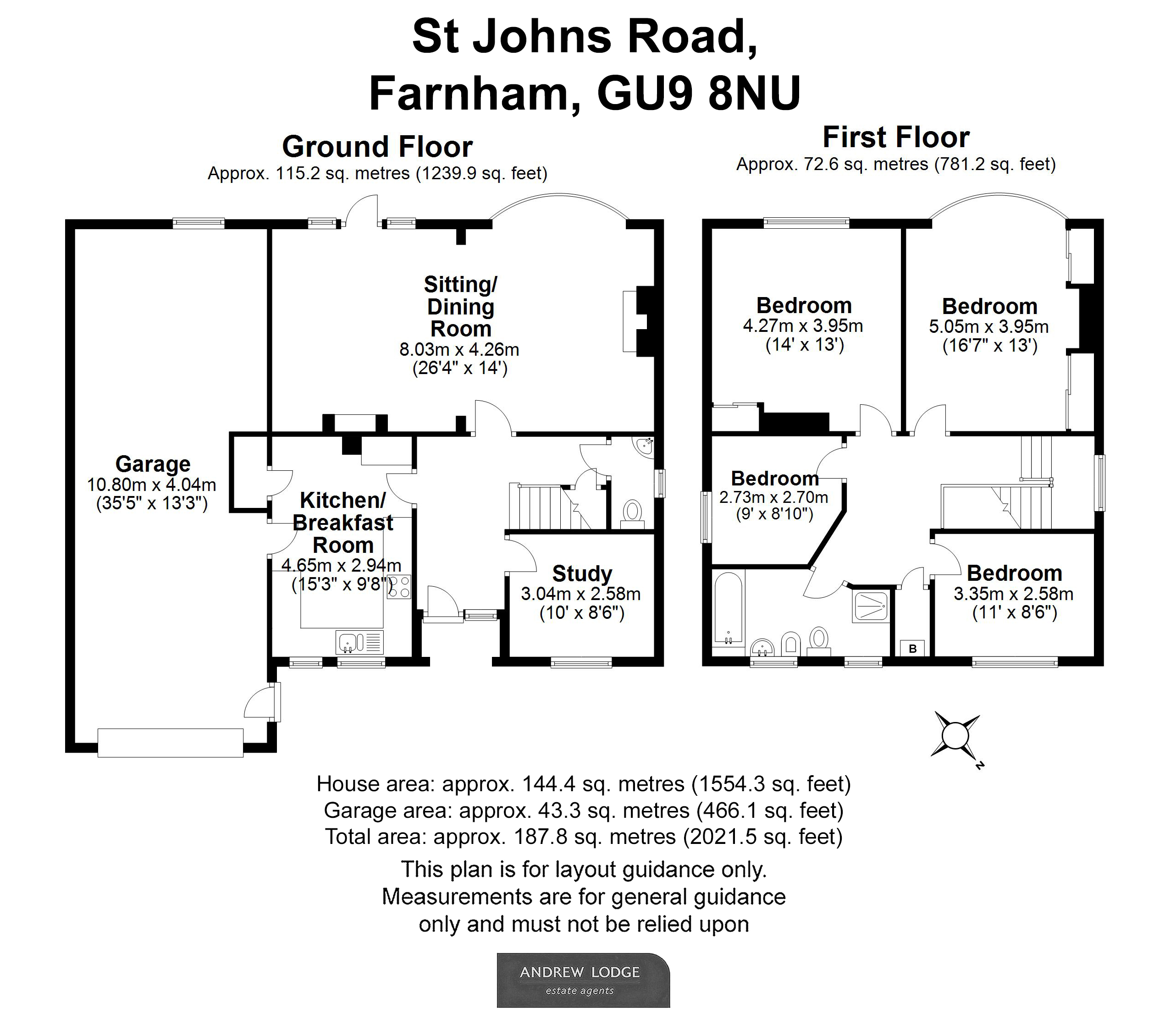 Floorplan for Farnham, Surrey