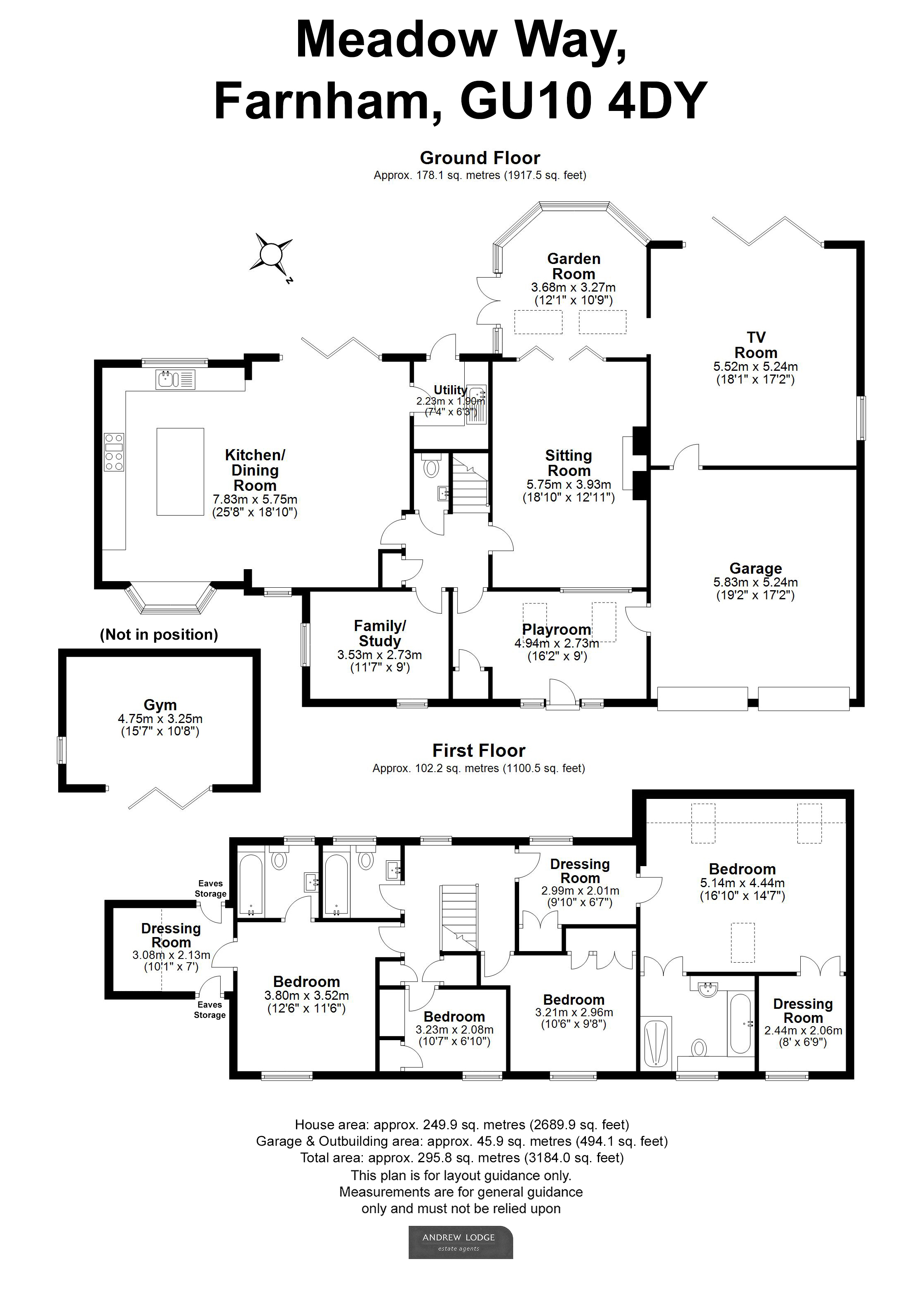Floorplan for Rowledge, Farnham, Surrey