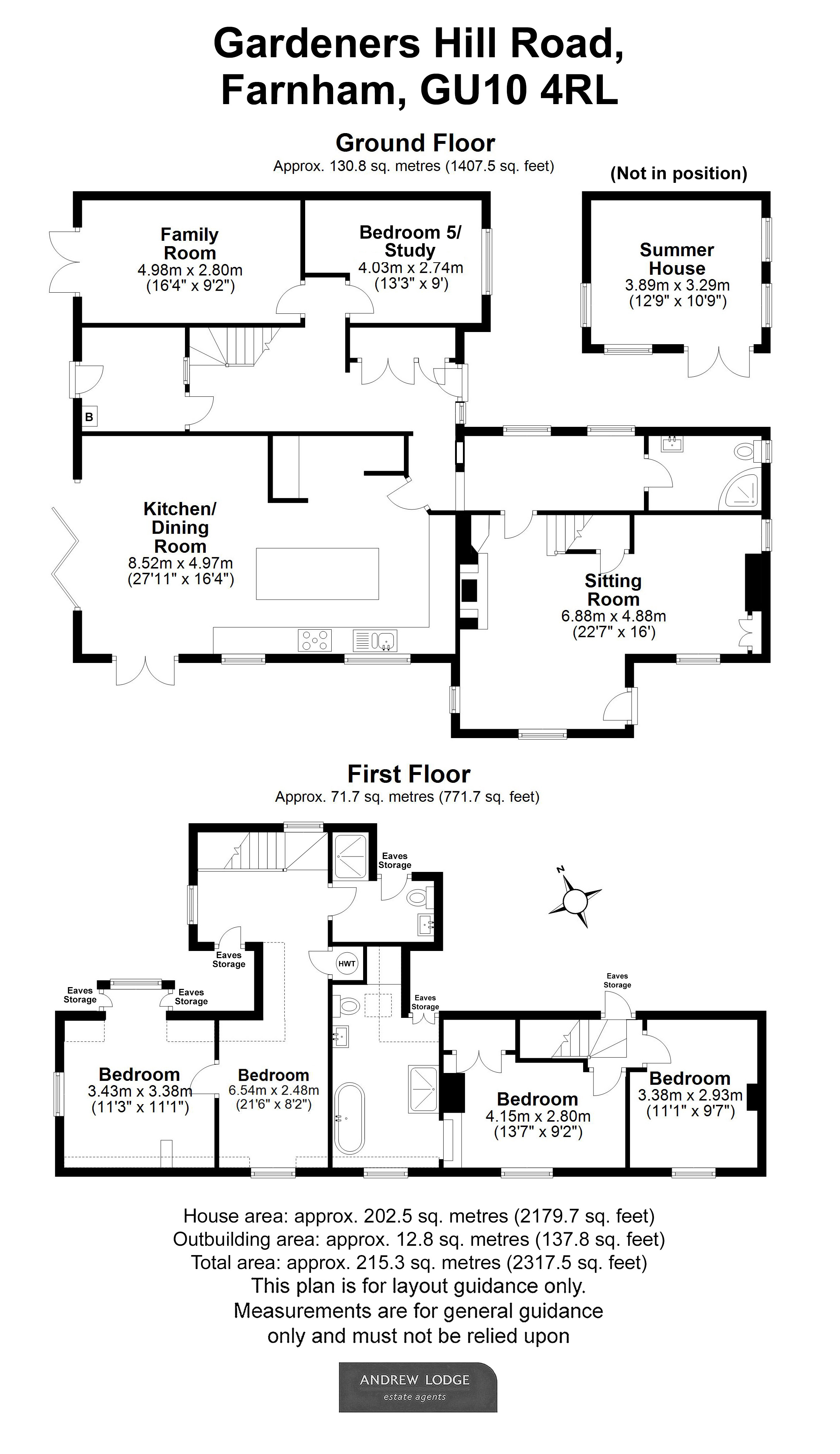 Floorplan for Gardeners Hill Road, Farnham, Surrey