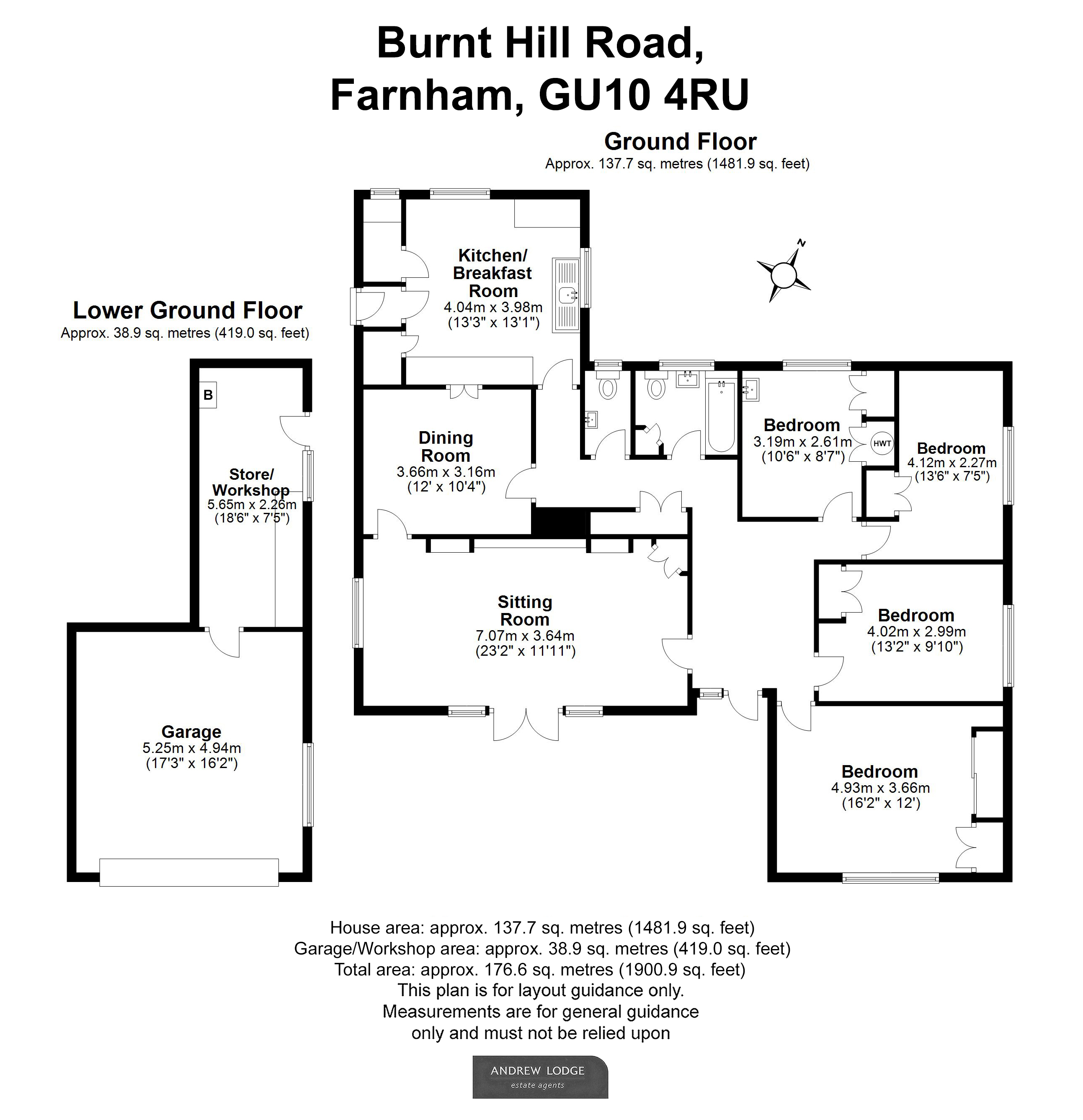 Floorplan for Burnt Hill Road, Farnham, Surrey