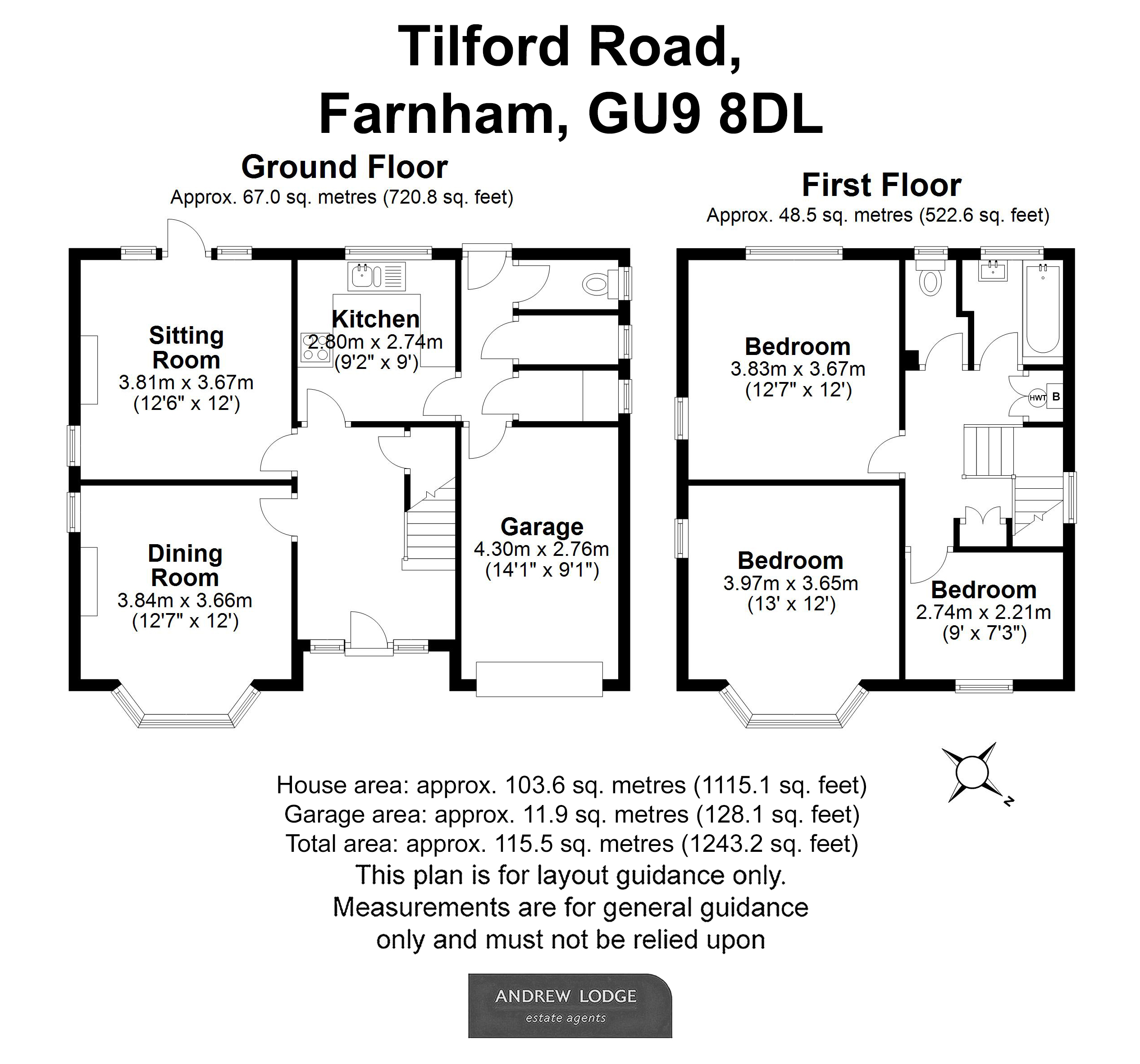 Floorplan for Farnham, Surrey