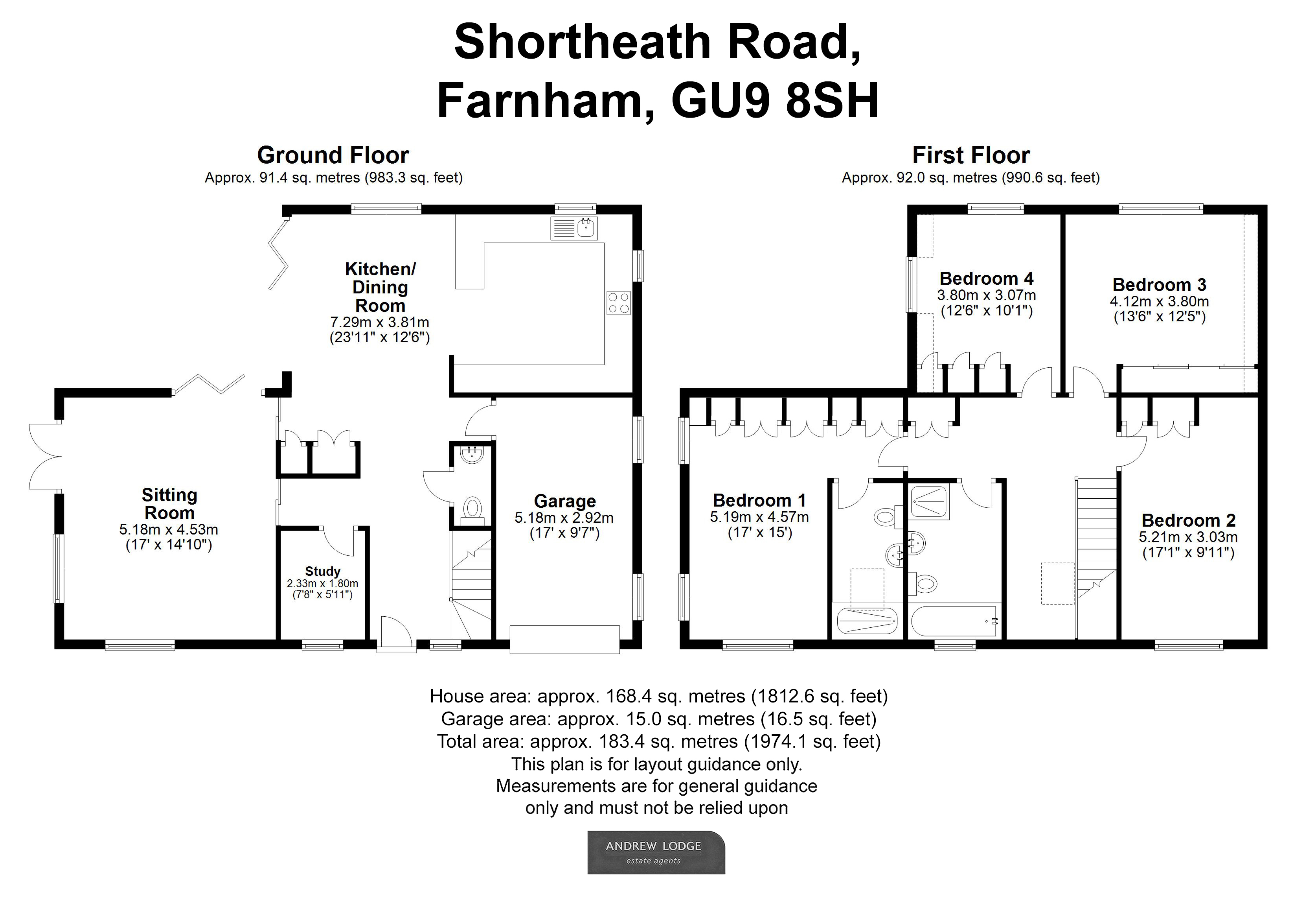 Floorplan for Farnham, Surrey