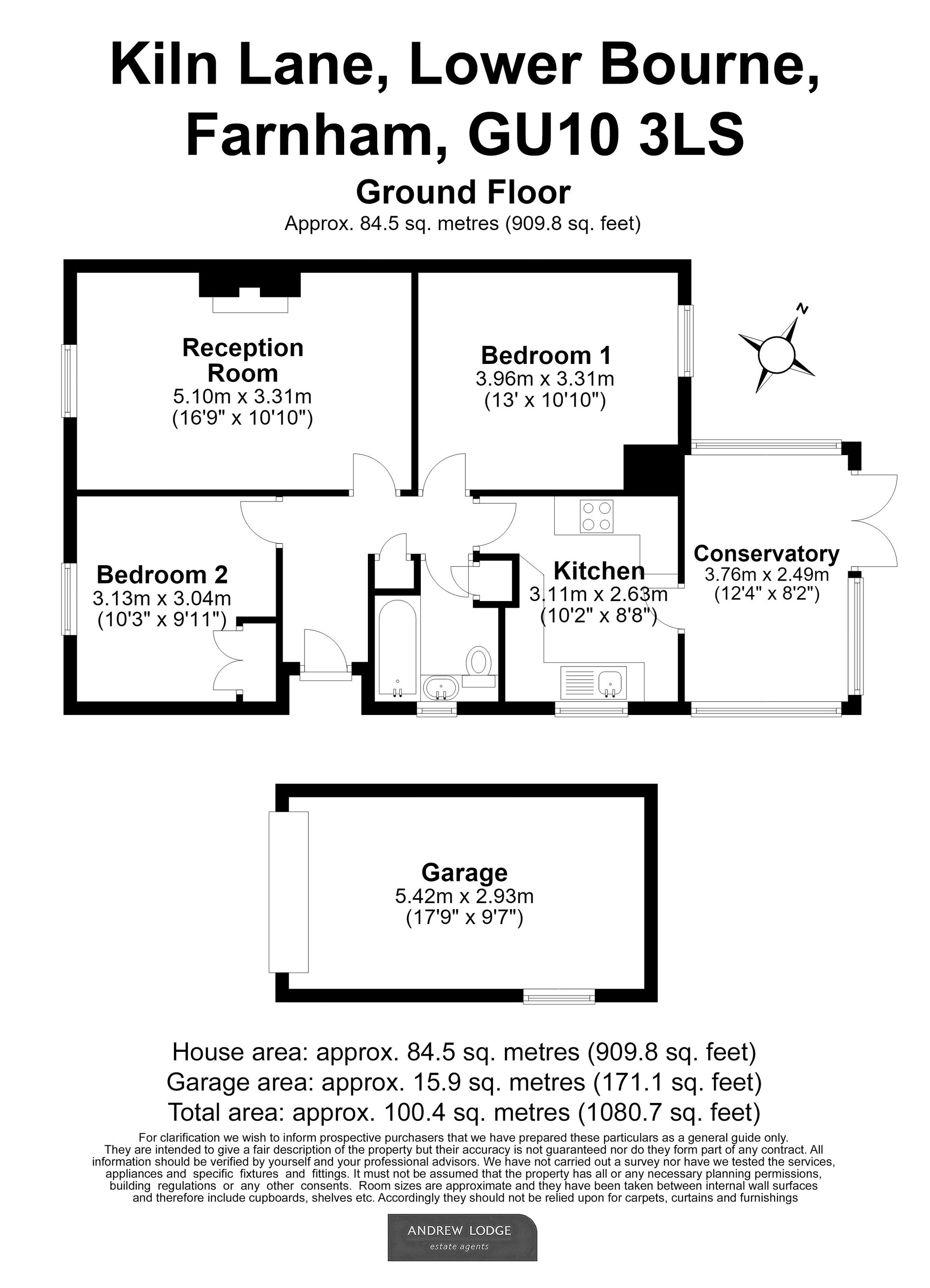 Floorplan for Kiln Lane, Lower Bourne, GU10