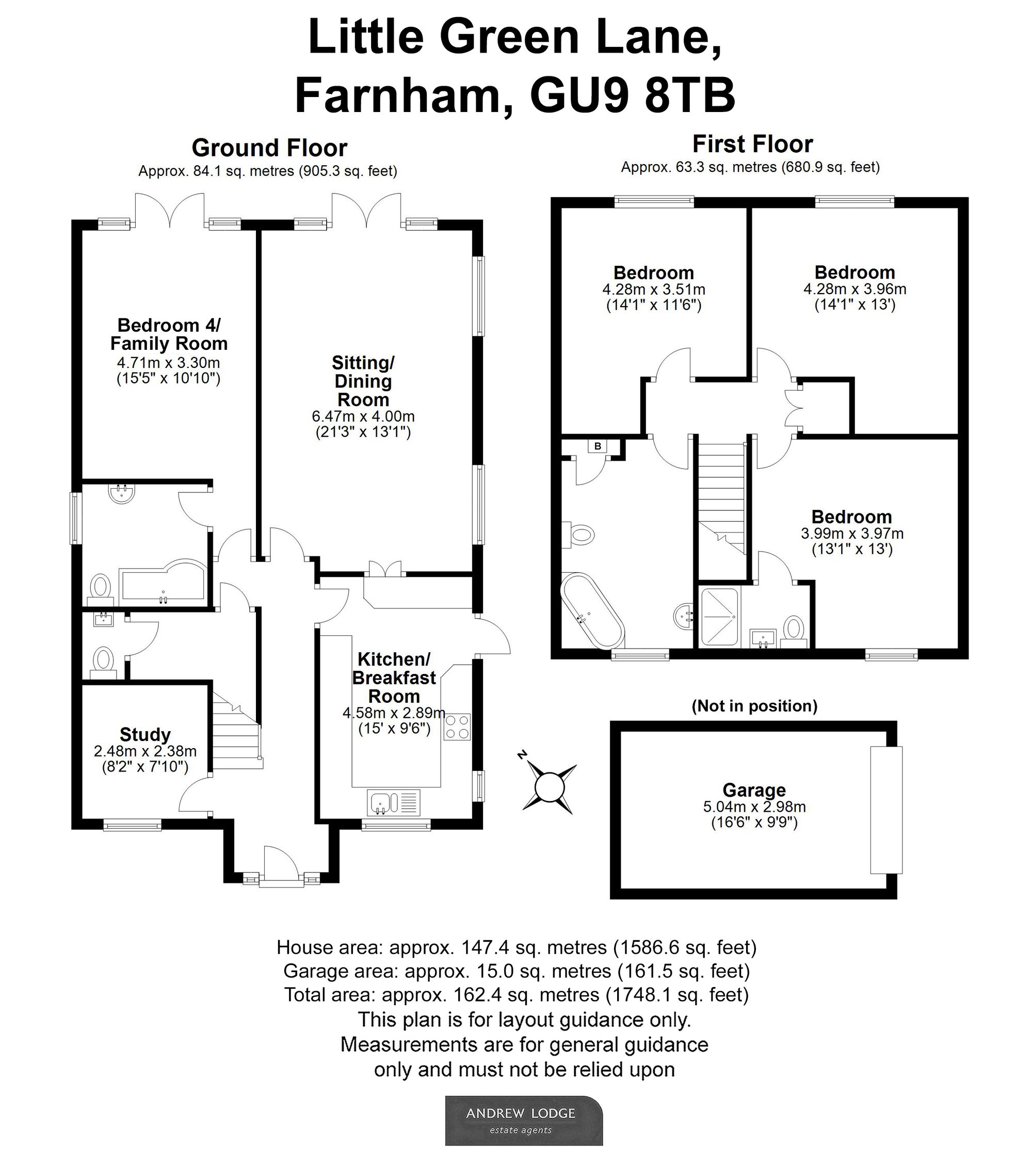 Floorplan for Little Green Lane, Farnham, GU9