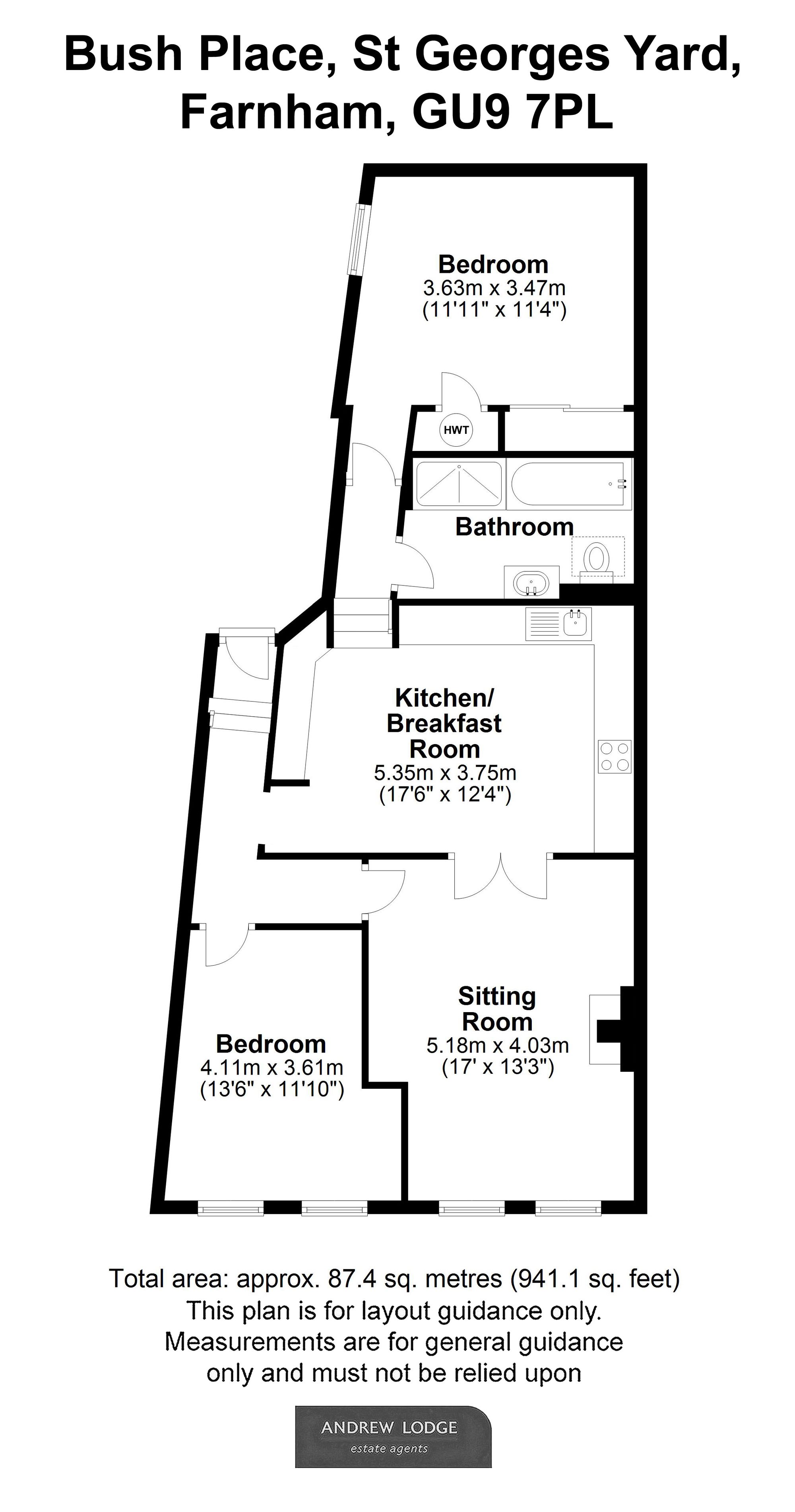 Floorplan for St. Georges Yard, Farnham, GU9