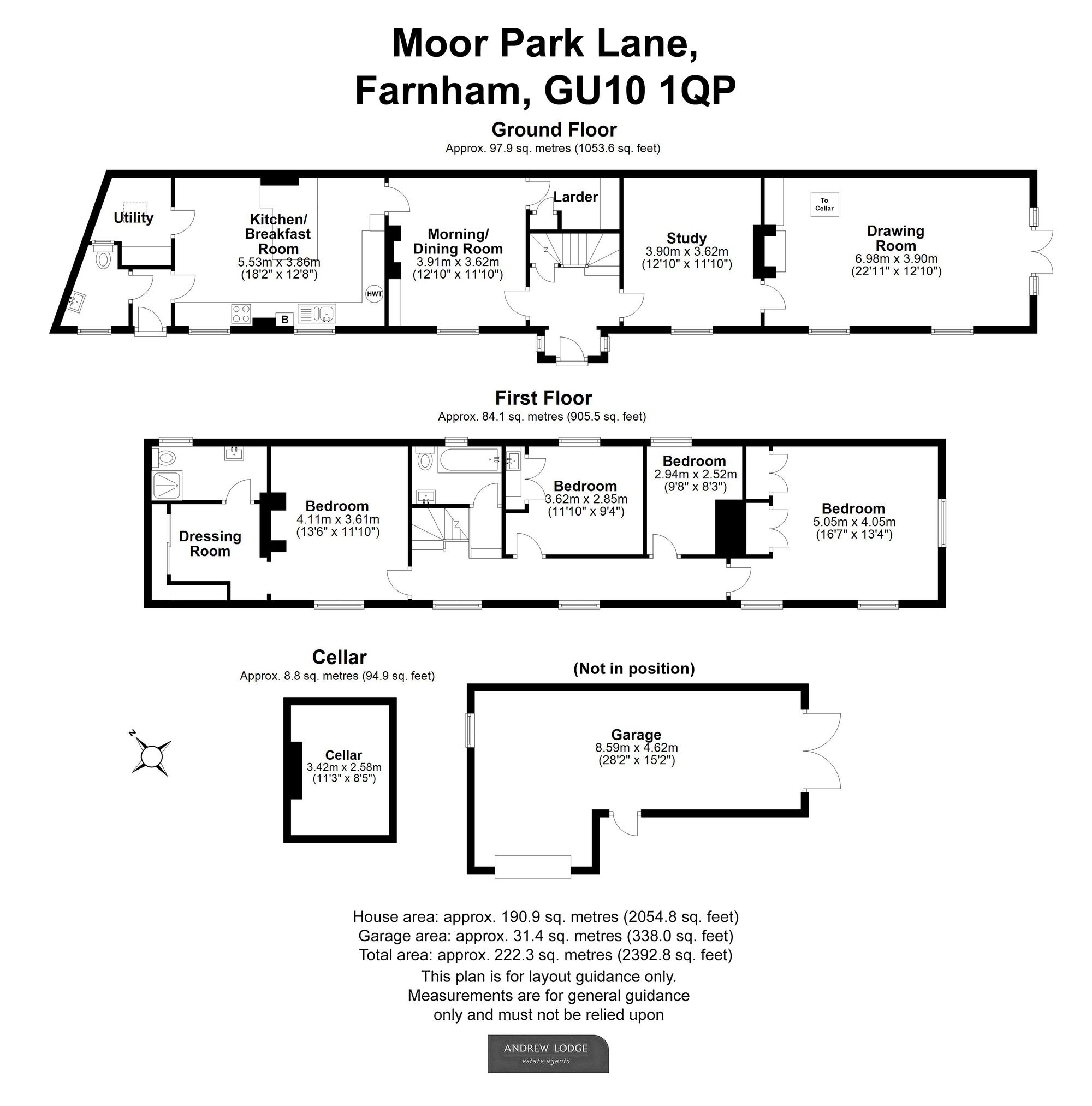 Floorplan for Moor Park Lane, Farnham, GU10