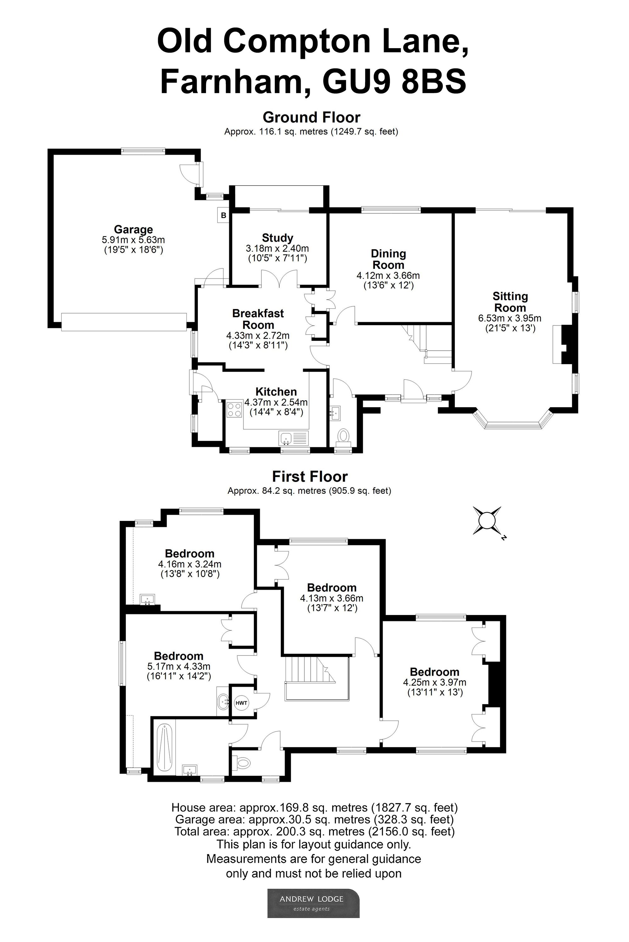 Floorplan for Old Compton Lane, Farnham, GU9