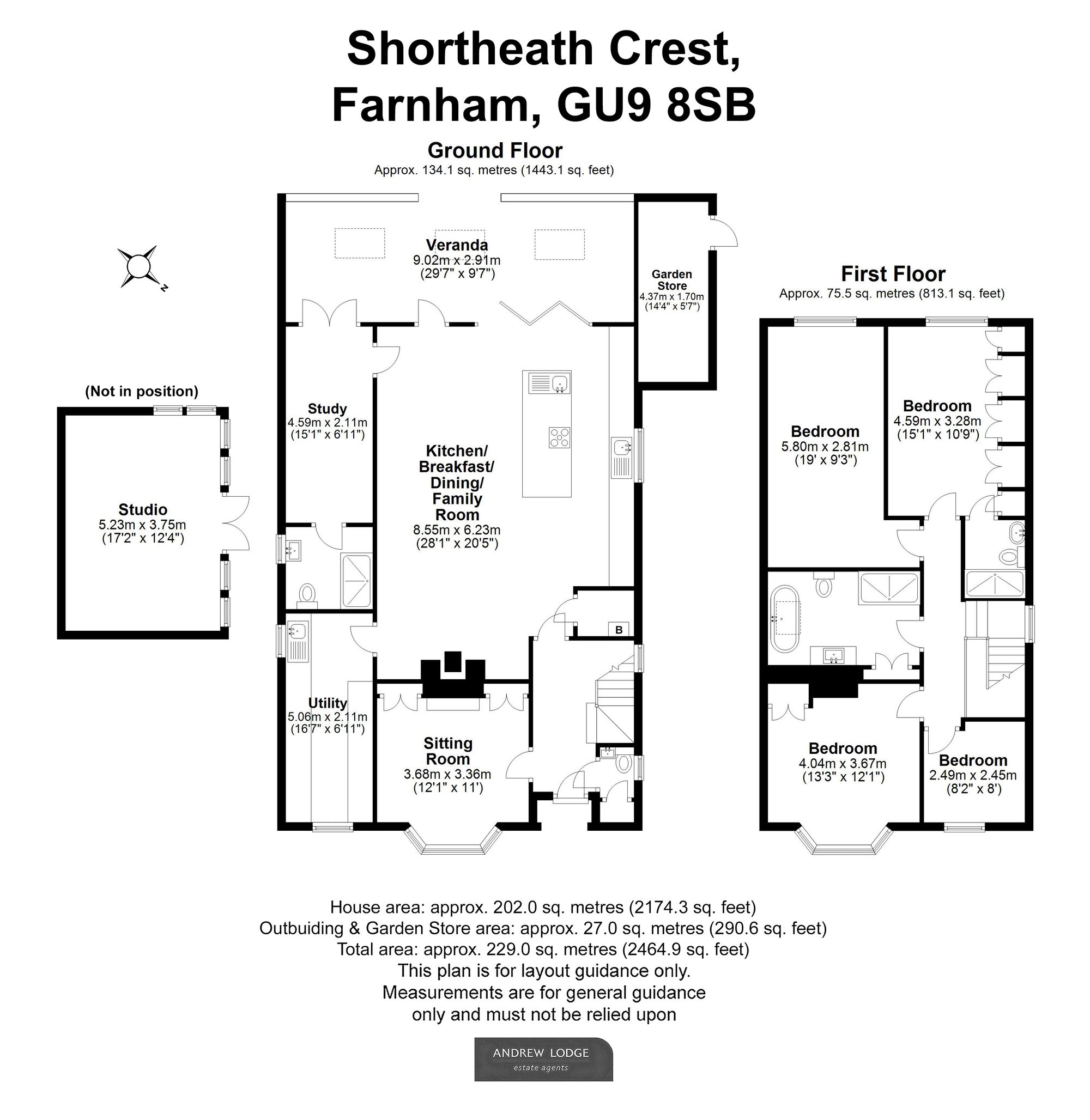 Floorplan for Shortheath Crest, Farnham, GU9