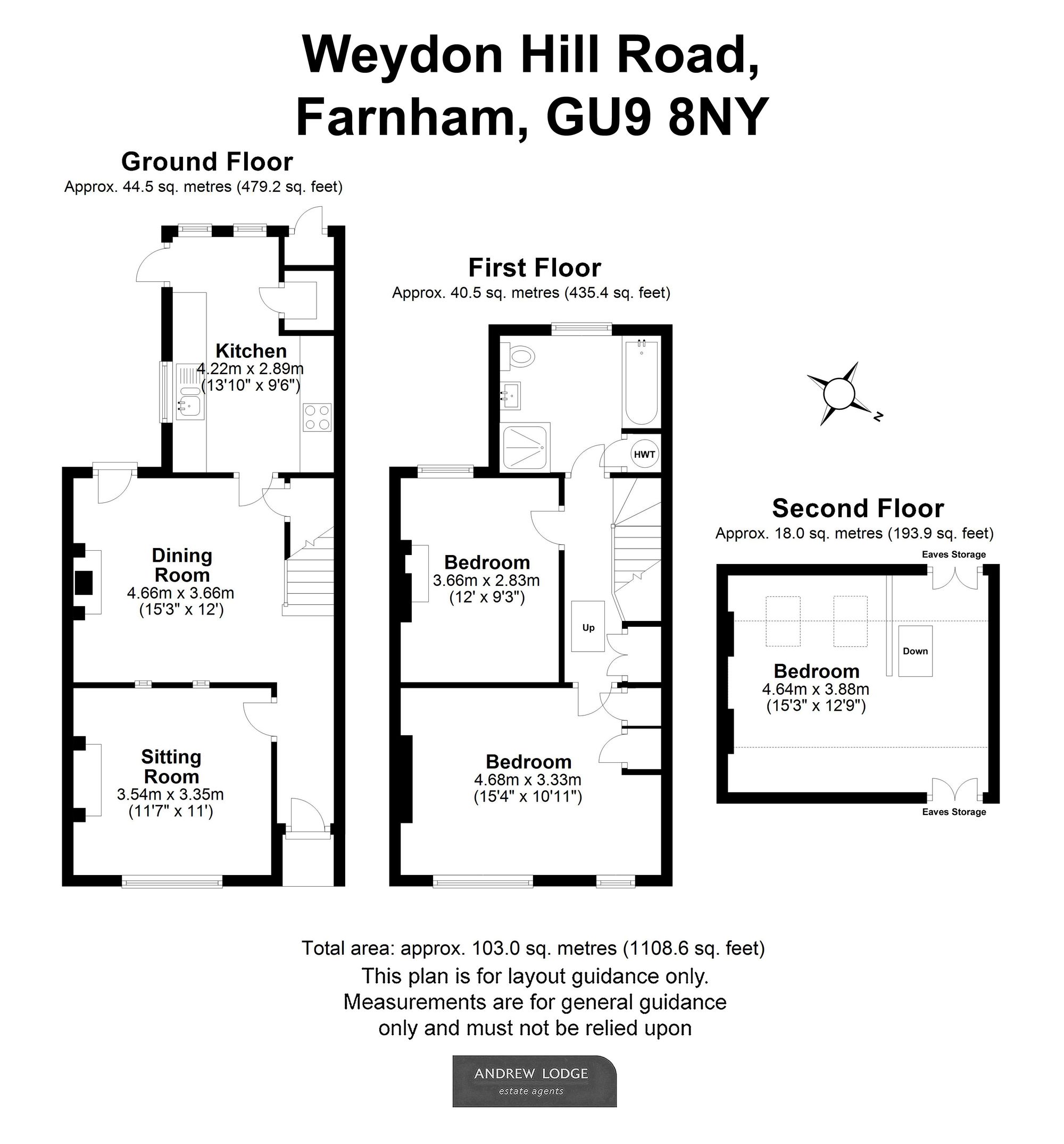 Floorplan for Weydon Hill Road, Farnham, GU9