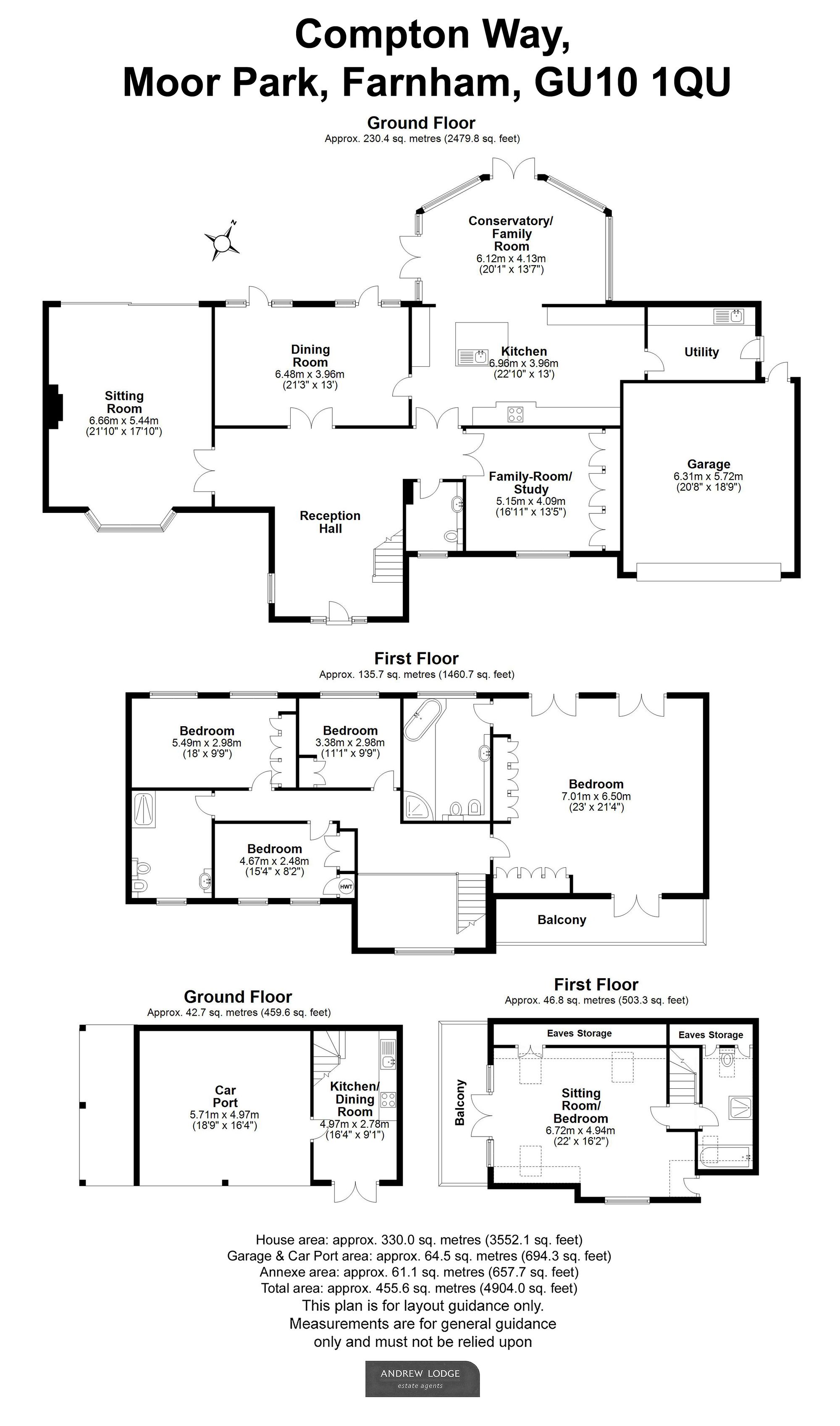 Floorplan for Compton Way, Farnham, GU10