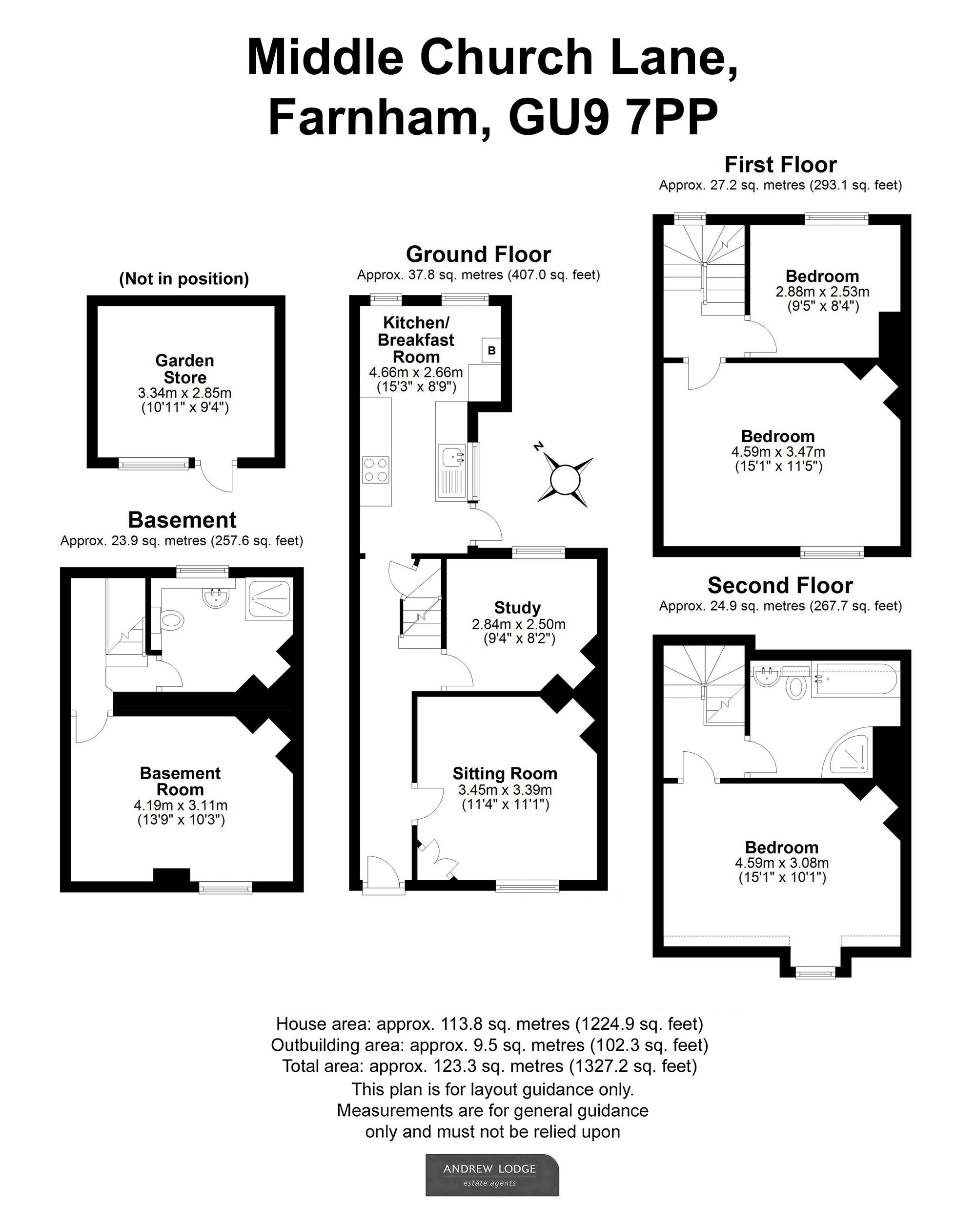 Floorplan for Middle Church Lane, Farnham, GU9