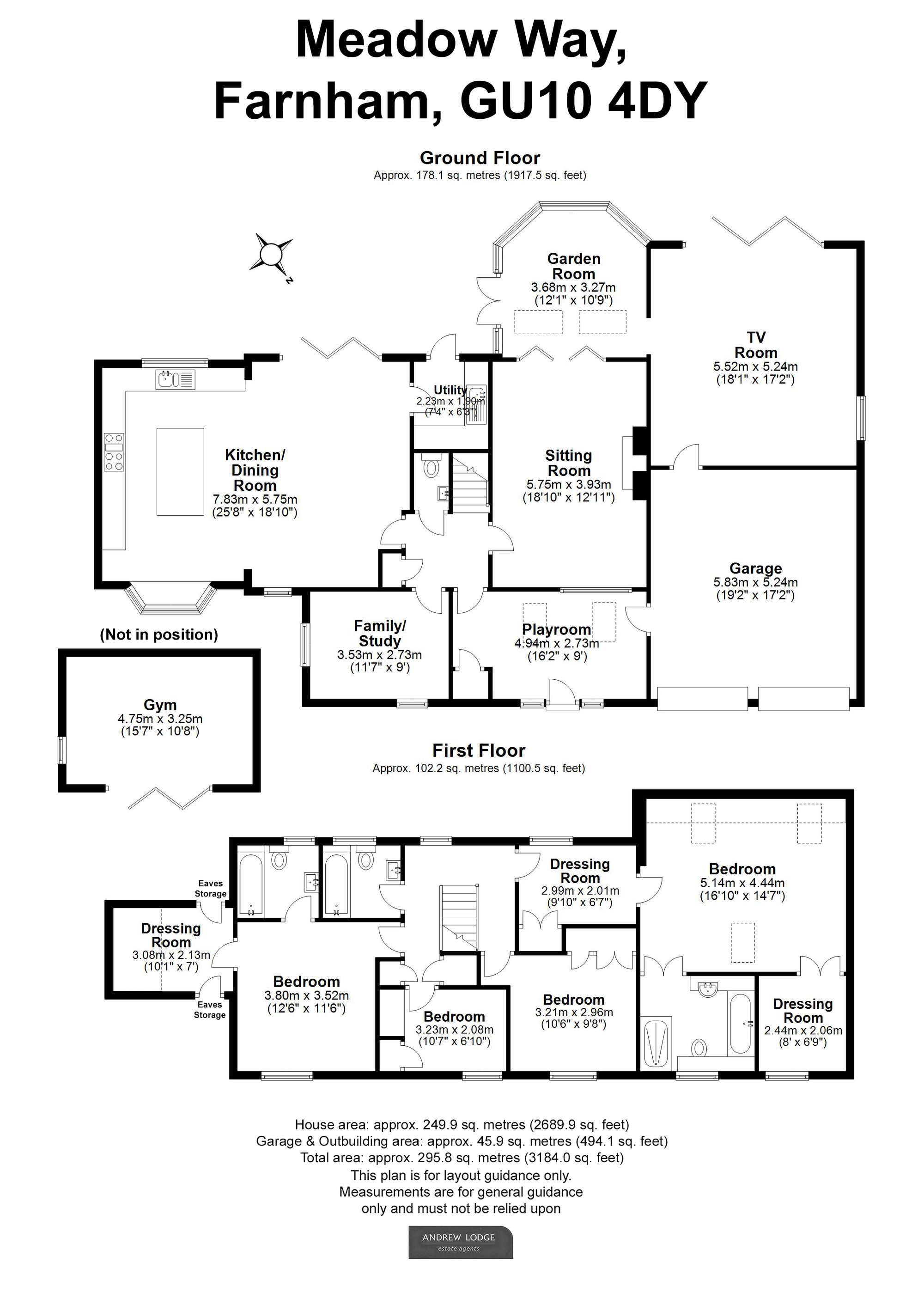 Floorplan for Meadow Way, Rowledge, GU10