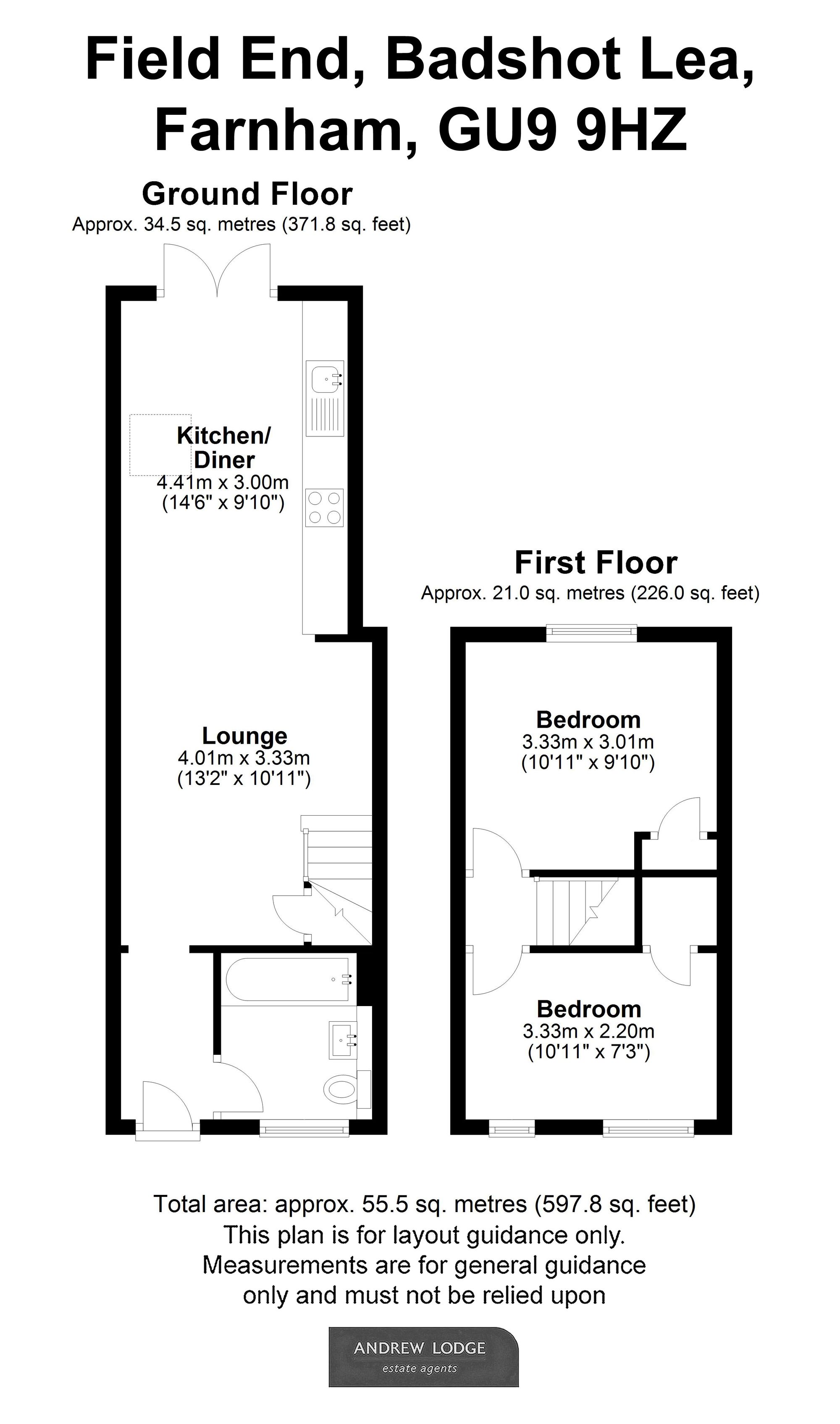 Floorplan for Field End, Farnham, GU9