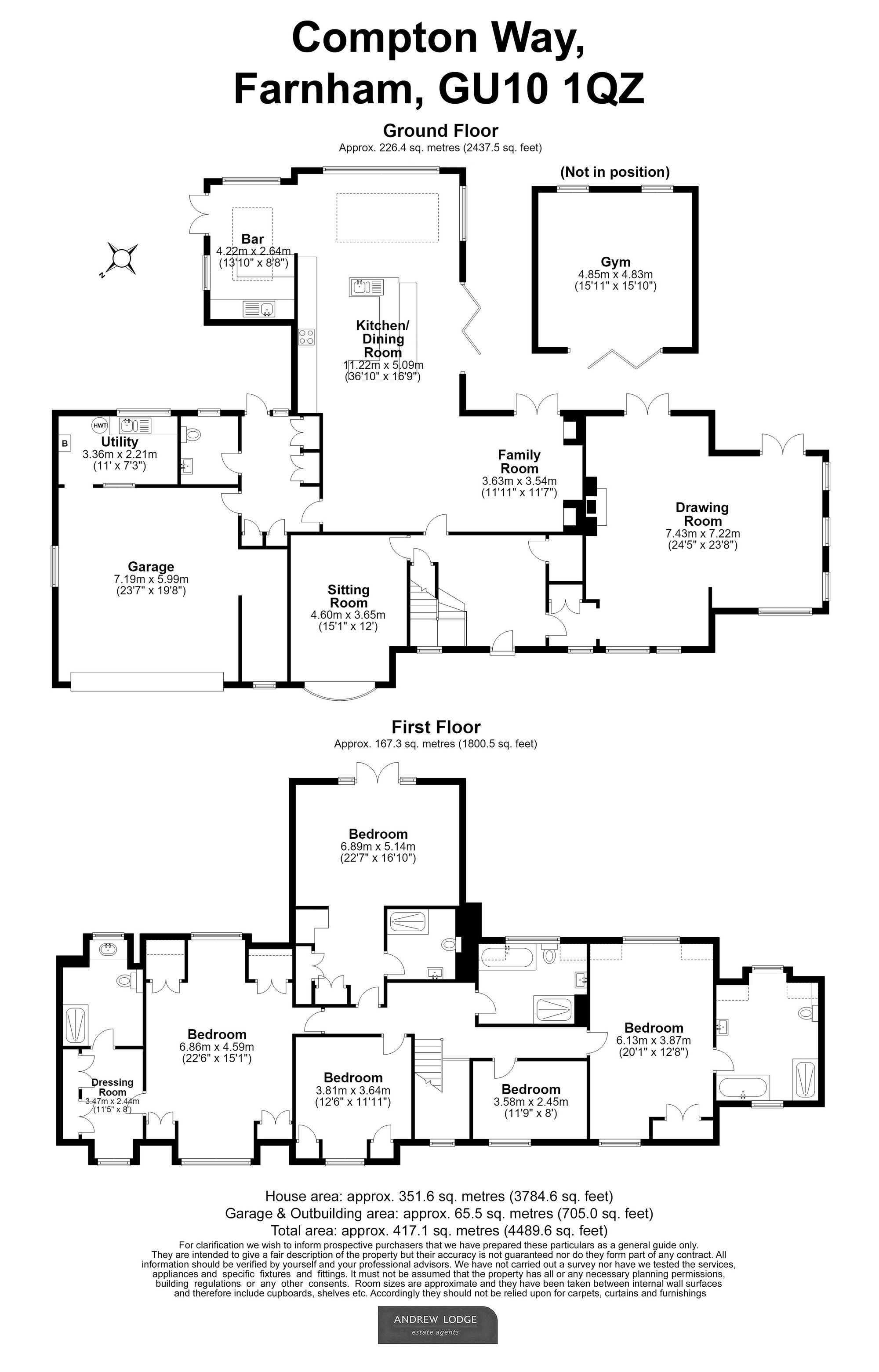 Floorplan for 1 Compton Way, Farnham, GU10