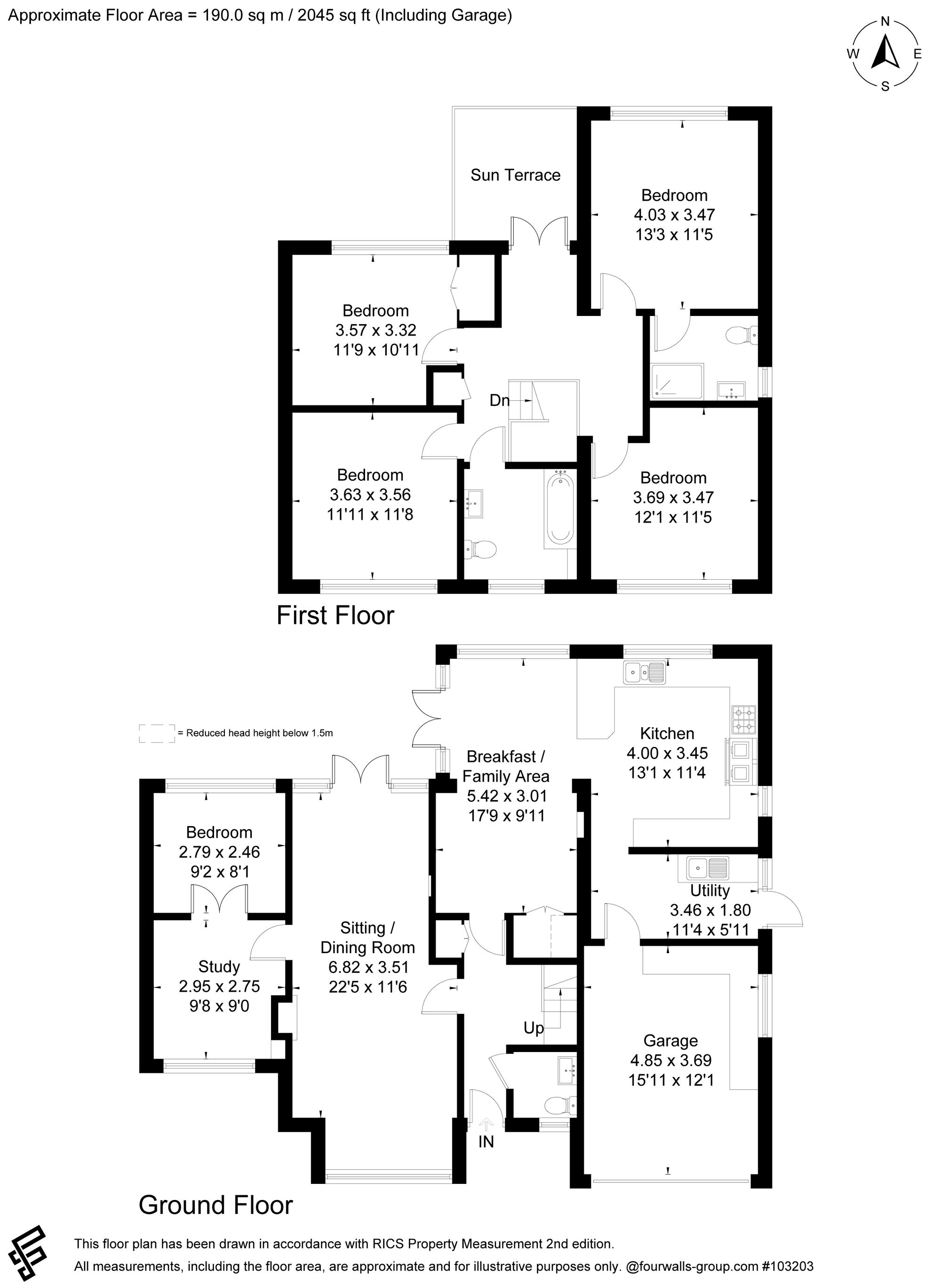 Floorplan for Stream Farm Close, Lower Bourne, GU10
