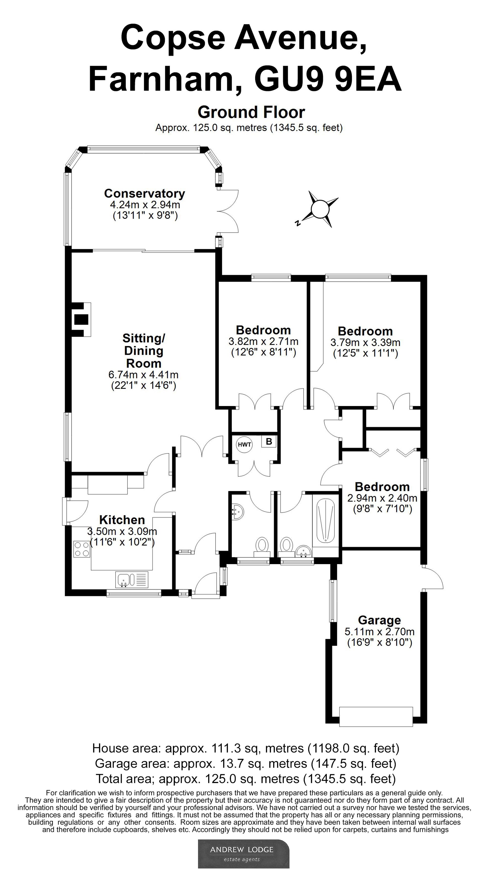Floorplan for Copse Avenue, Farnham, GU9