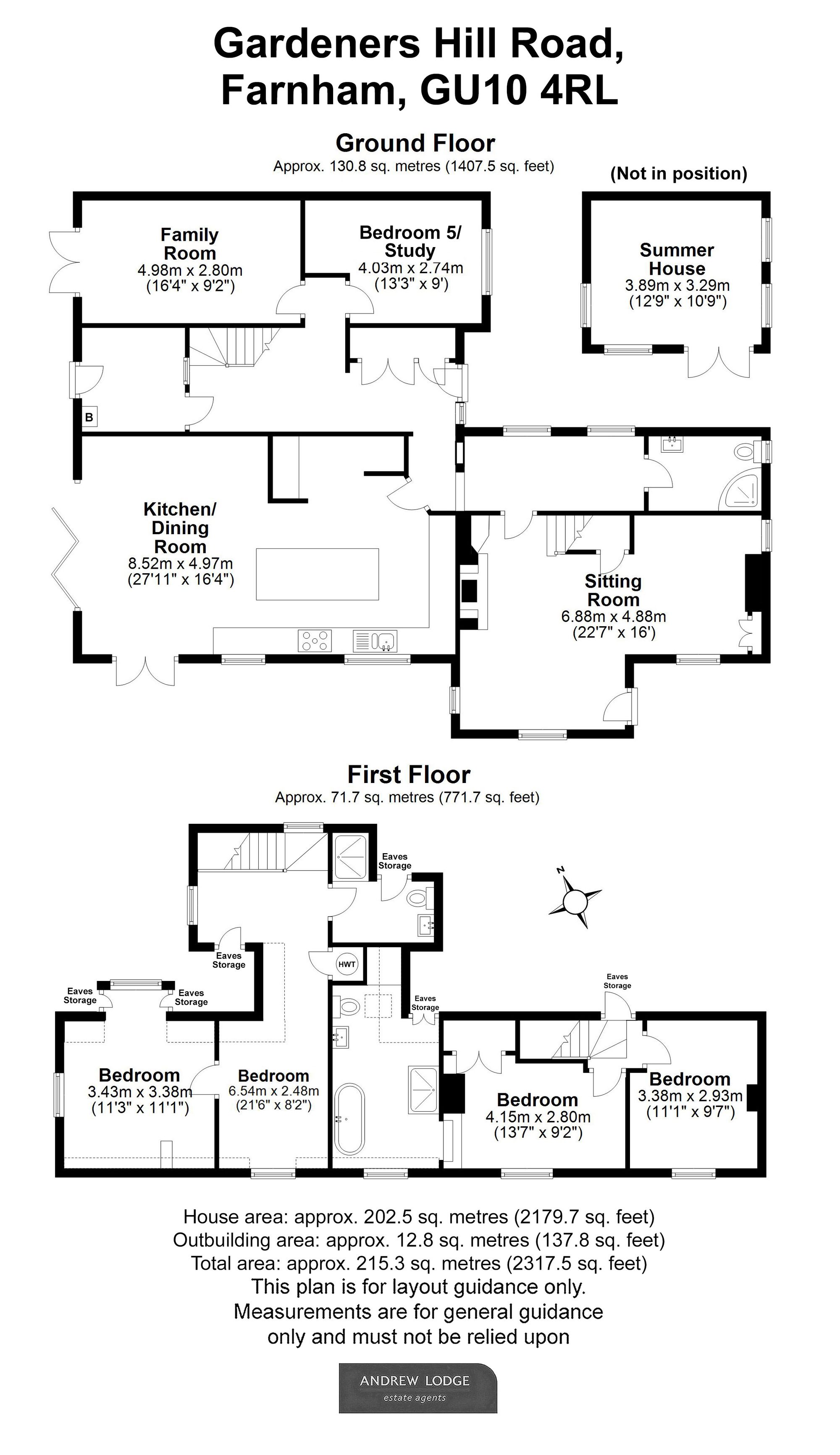 Floorplan for 8 Gardeners Hill Road, Farnham, GU10