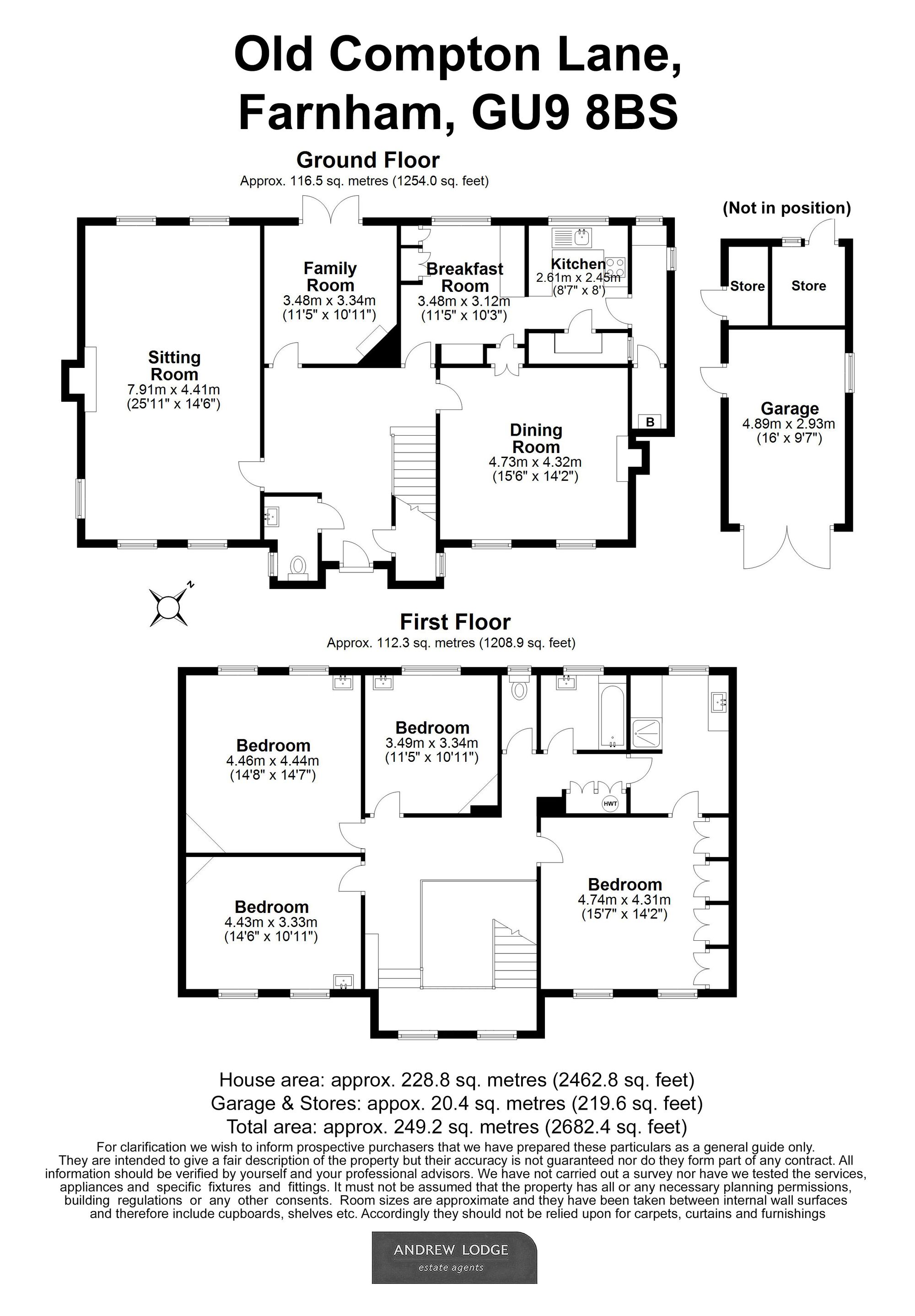 Floorplan for Old Compton Lane, Farnham, GU9