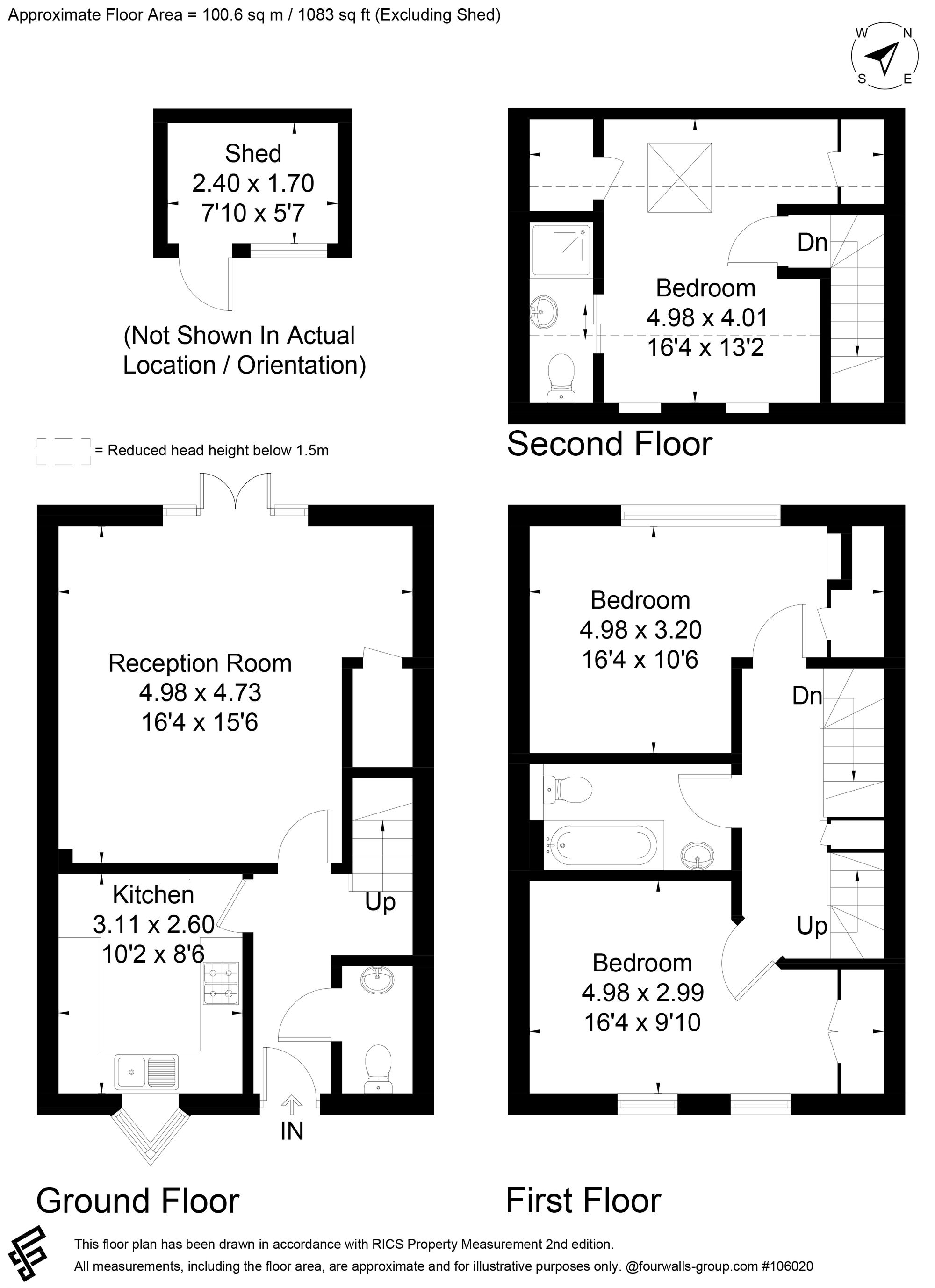 Floorplan for Heron Close, Farnham, GU9