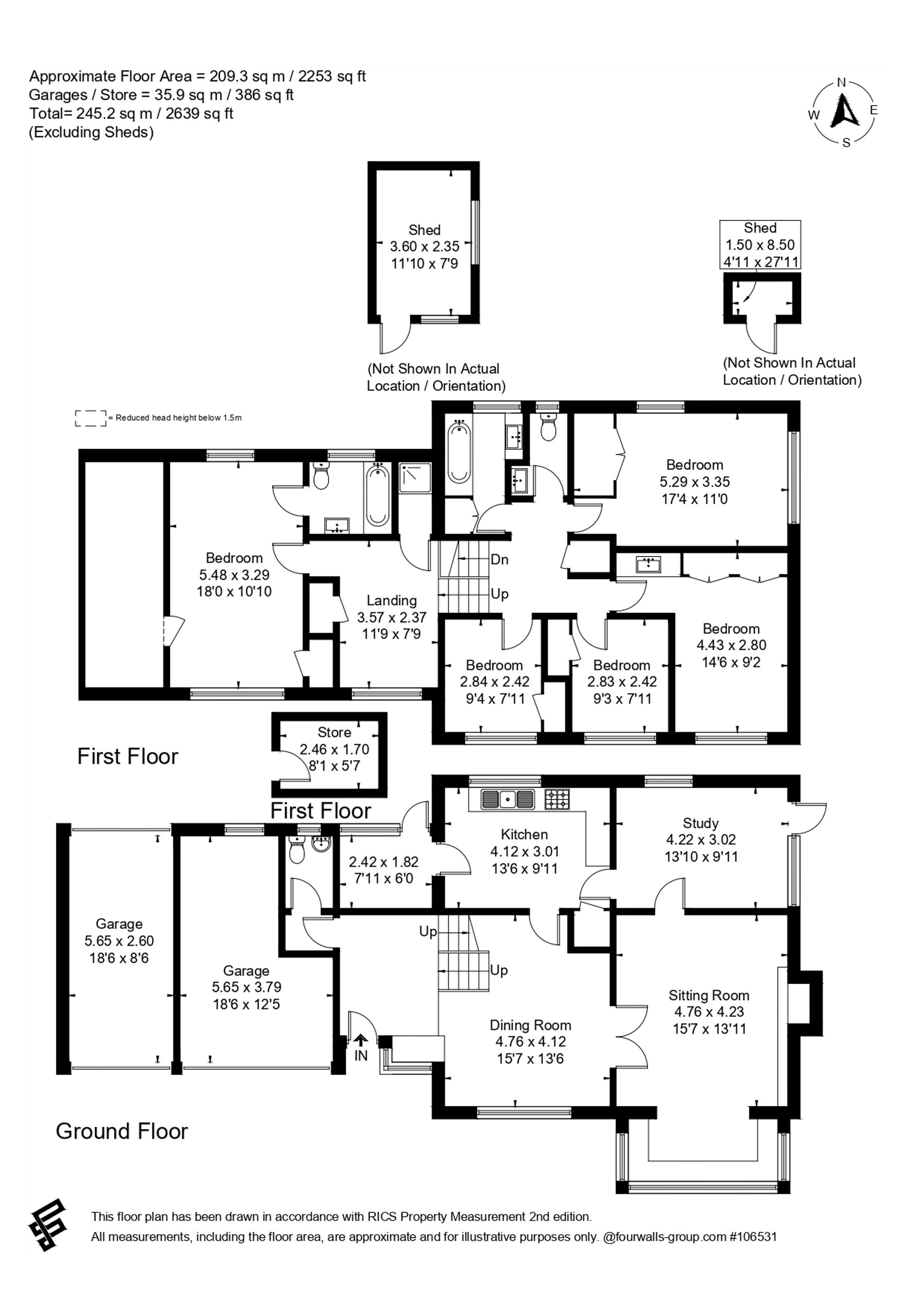 Floorplan for 55 Lynch Road, Farnham, GU9