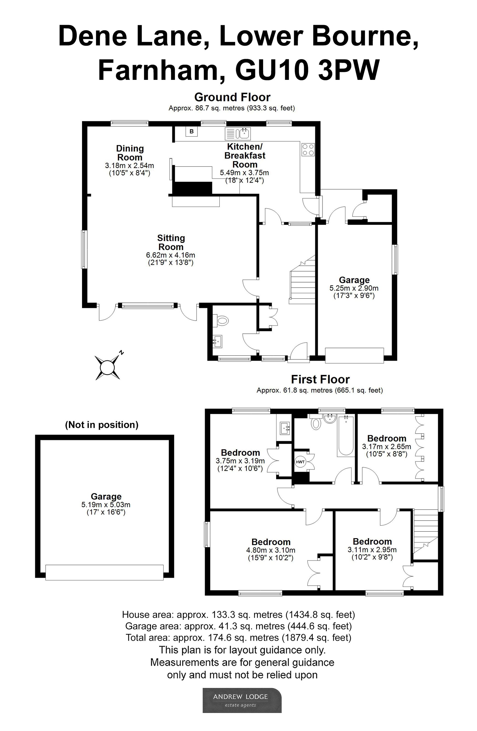 Floorplan for Dene Lane, Lower Bourne, GU10