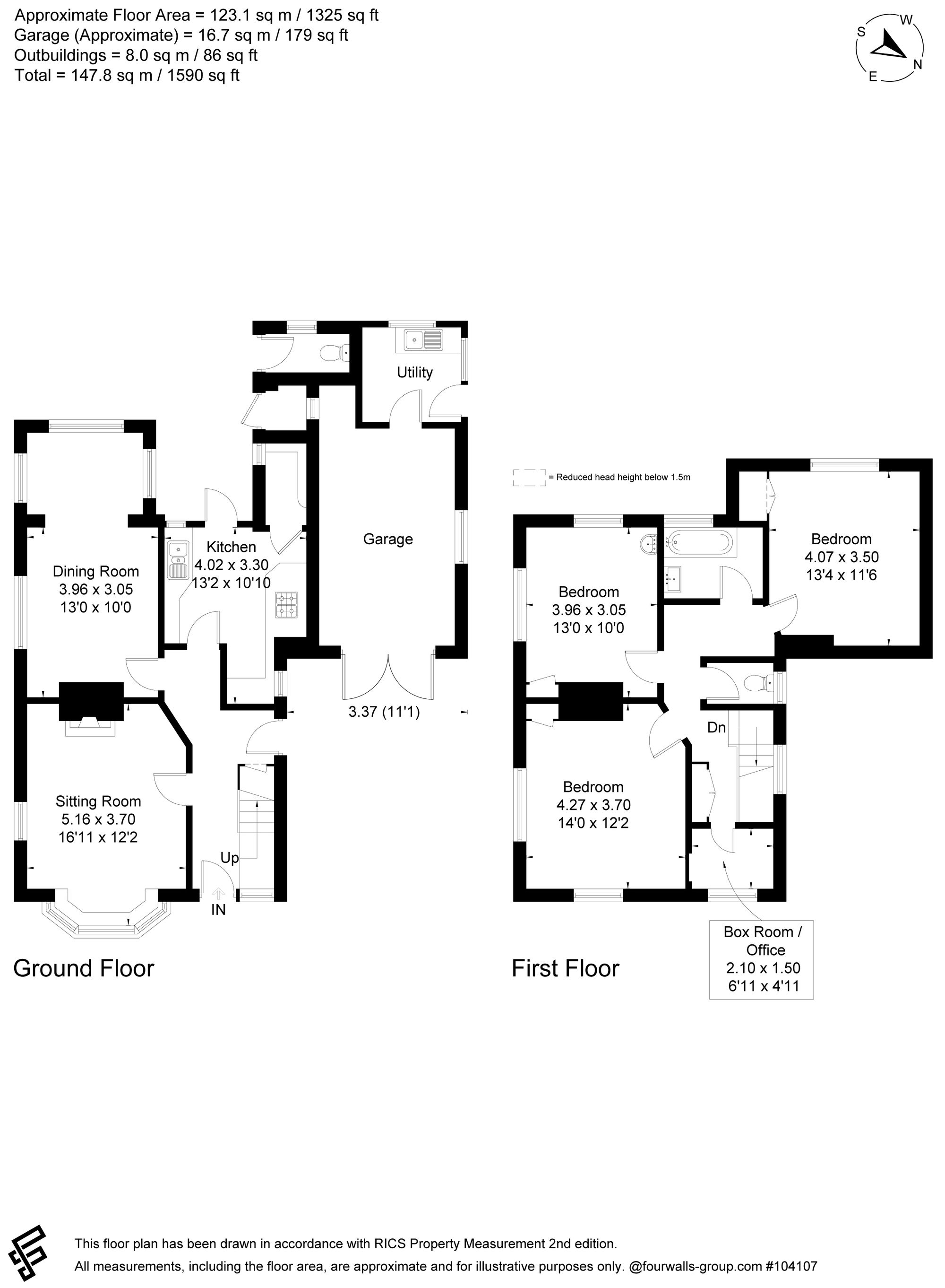 Floorplan for Blighton Lane, The Sands, GU10