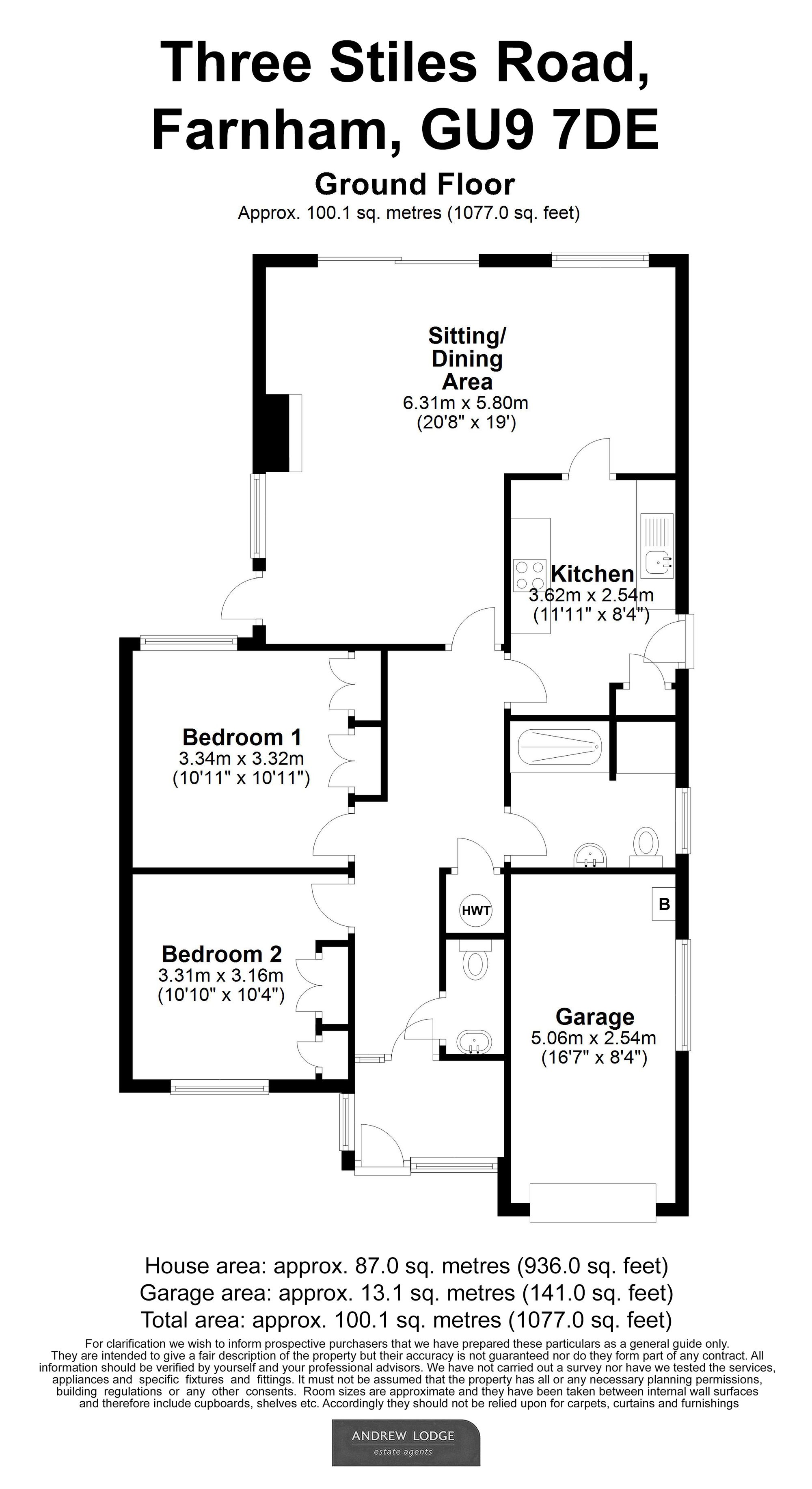Floorplan for Three Stiles Road, Farnham, GU9