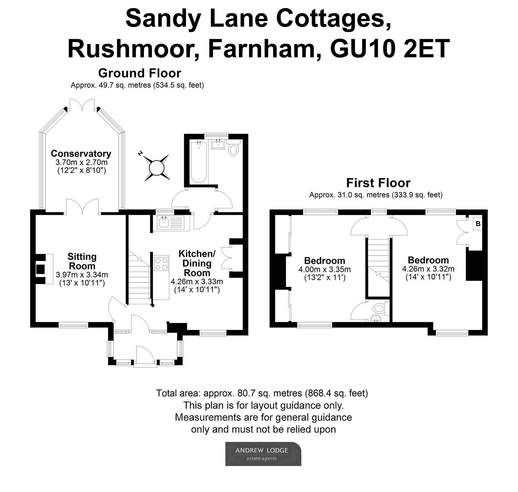 Floorplan for Sandy Lane, Rushmoor, GU10