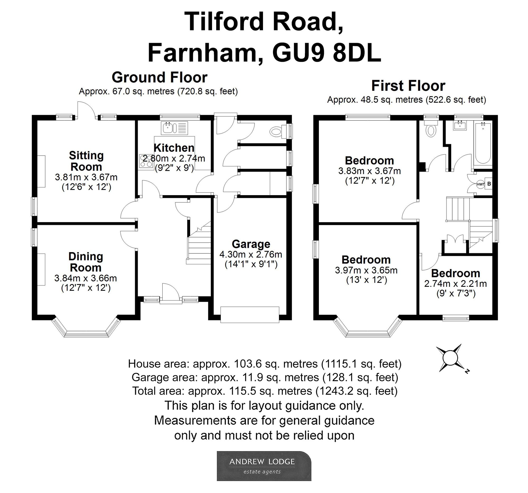 Floorplan for Tilford Road, Farnham, GU9