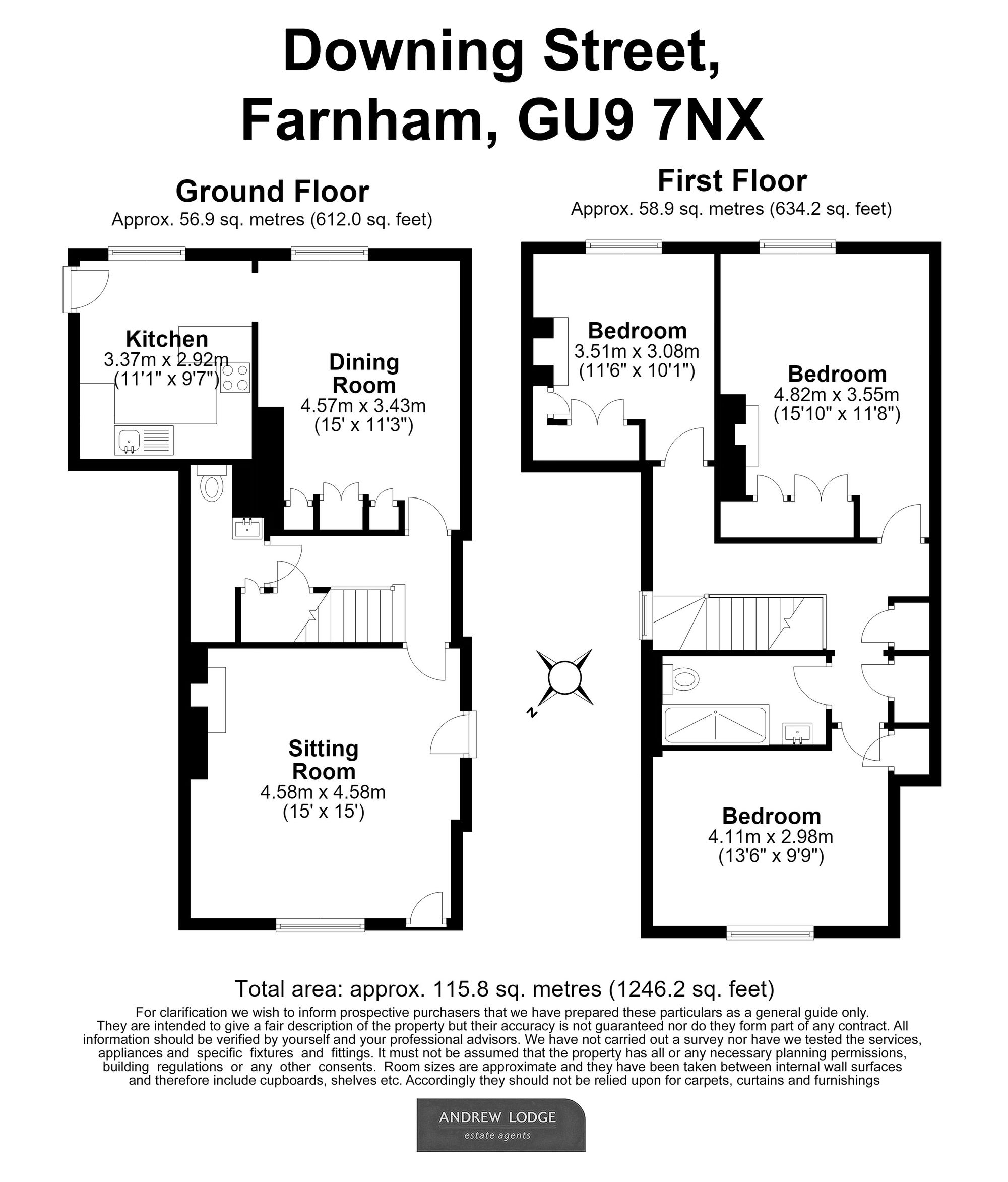 Floorplan for Downing Street, Farnham, GU9