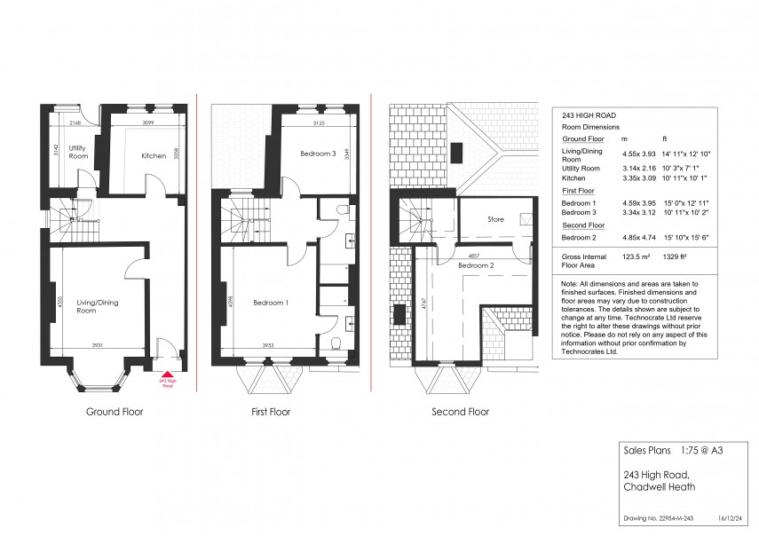 Floorplan for Chadwell Heath