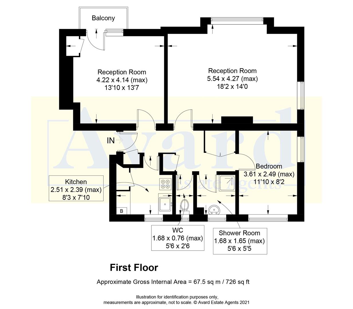 Floorplan for Grovesnor Court, Varndean Road, Brighton