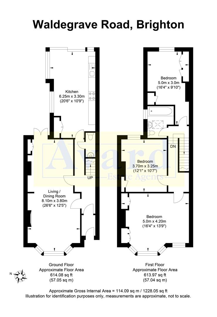 Floorplan for Waldegrave Road, Brighton