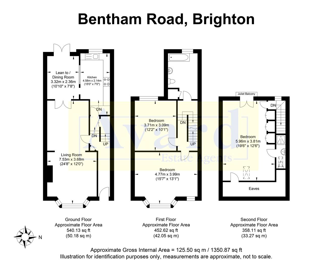 Floorplan for Bentham Road, Brighton