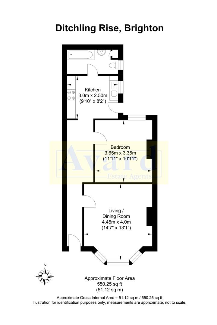 Floorplan for Ditchling Rise, Brighton